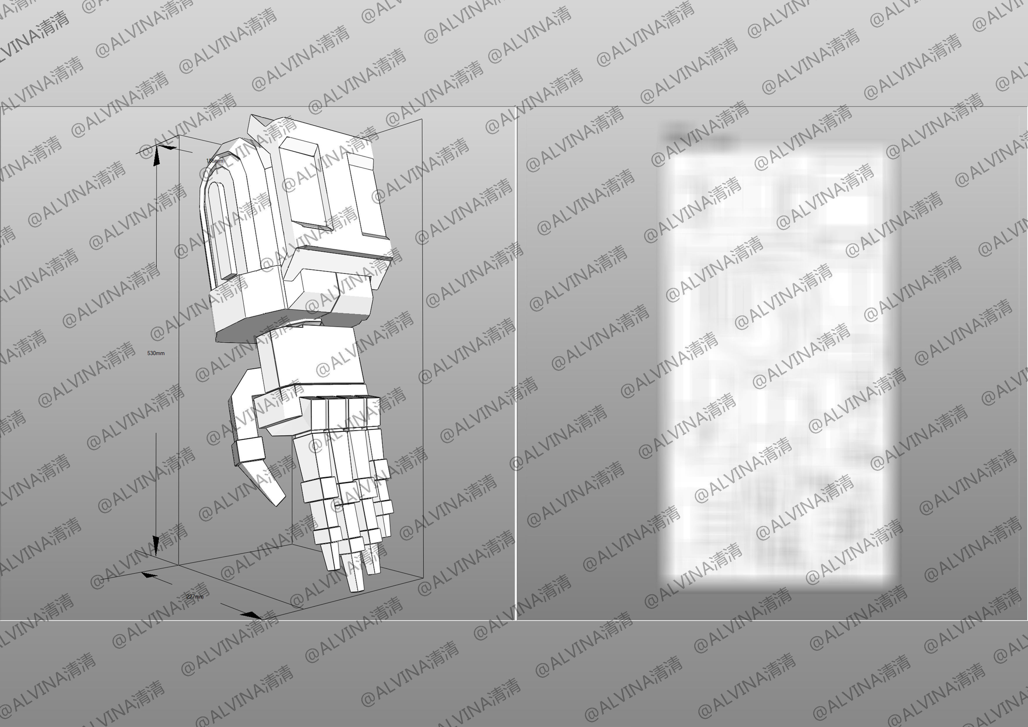 Incarnation - MU-2 Heavy Duty Mecha Armor - DIY Cosplay Pepakura Low-poly 3D model_21