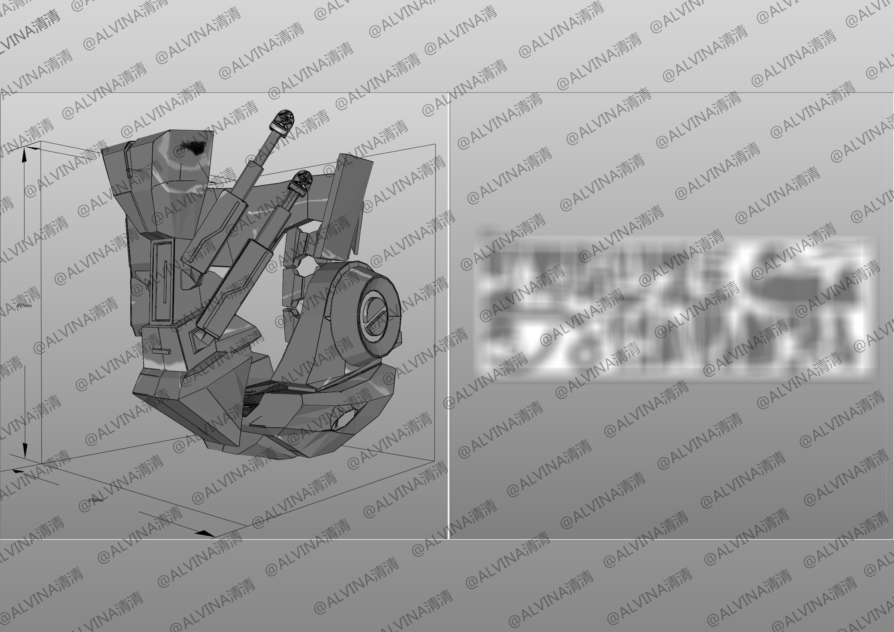 Incarnation - MU-2 Heavy Duty Mecha Armor - DIY Cosplay Pepakura Low-poly 3D model_16