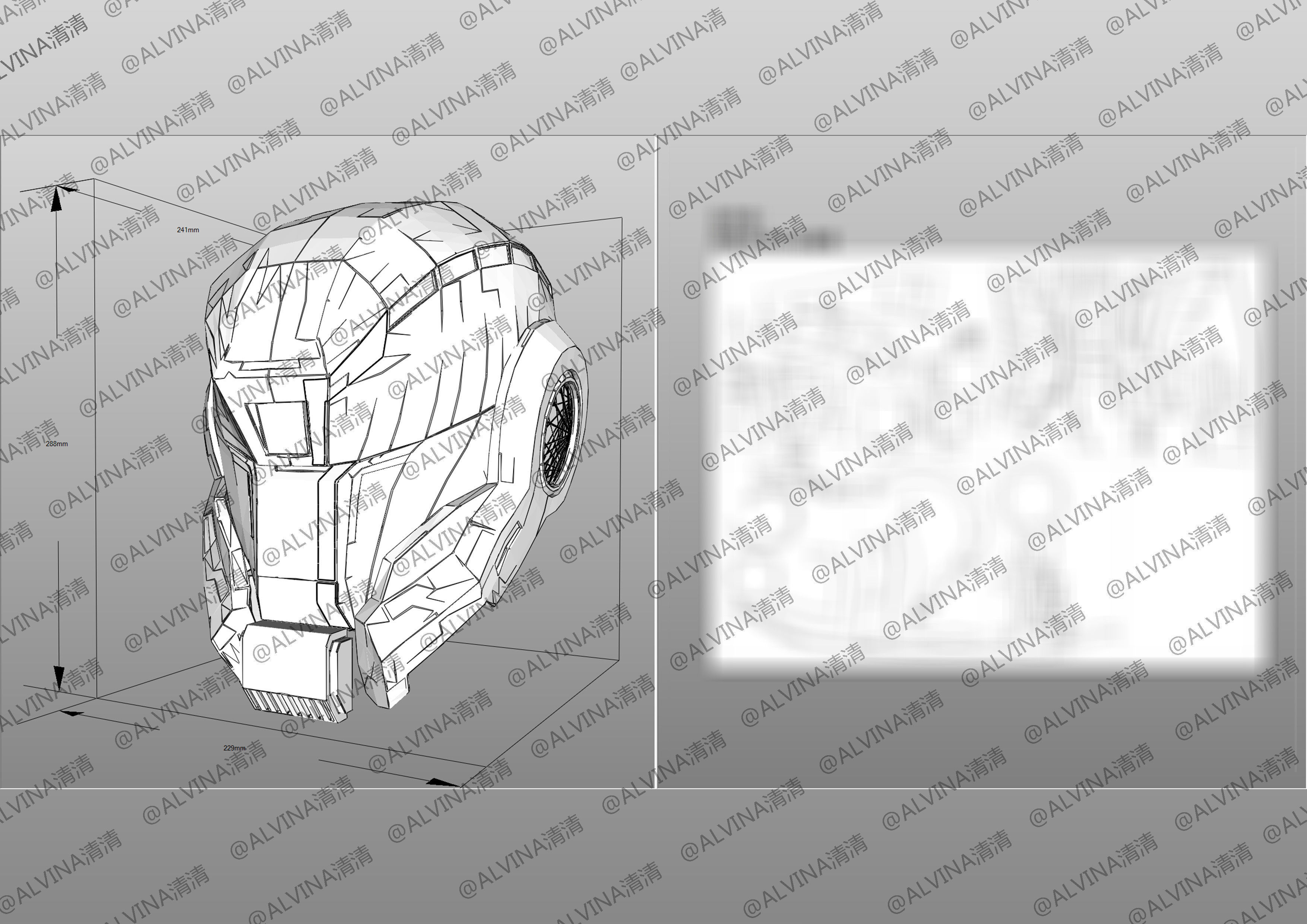 Incarnation - MU-2 Heavy Duty Mecha Armor - DIY Cosplay Pepakura Low-poly 3D model_11