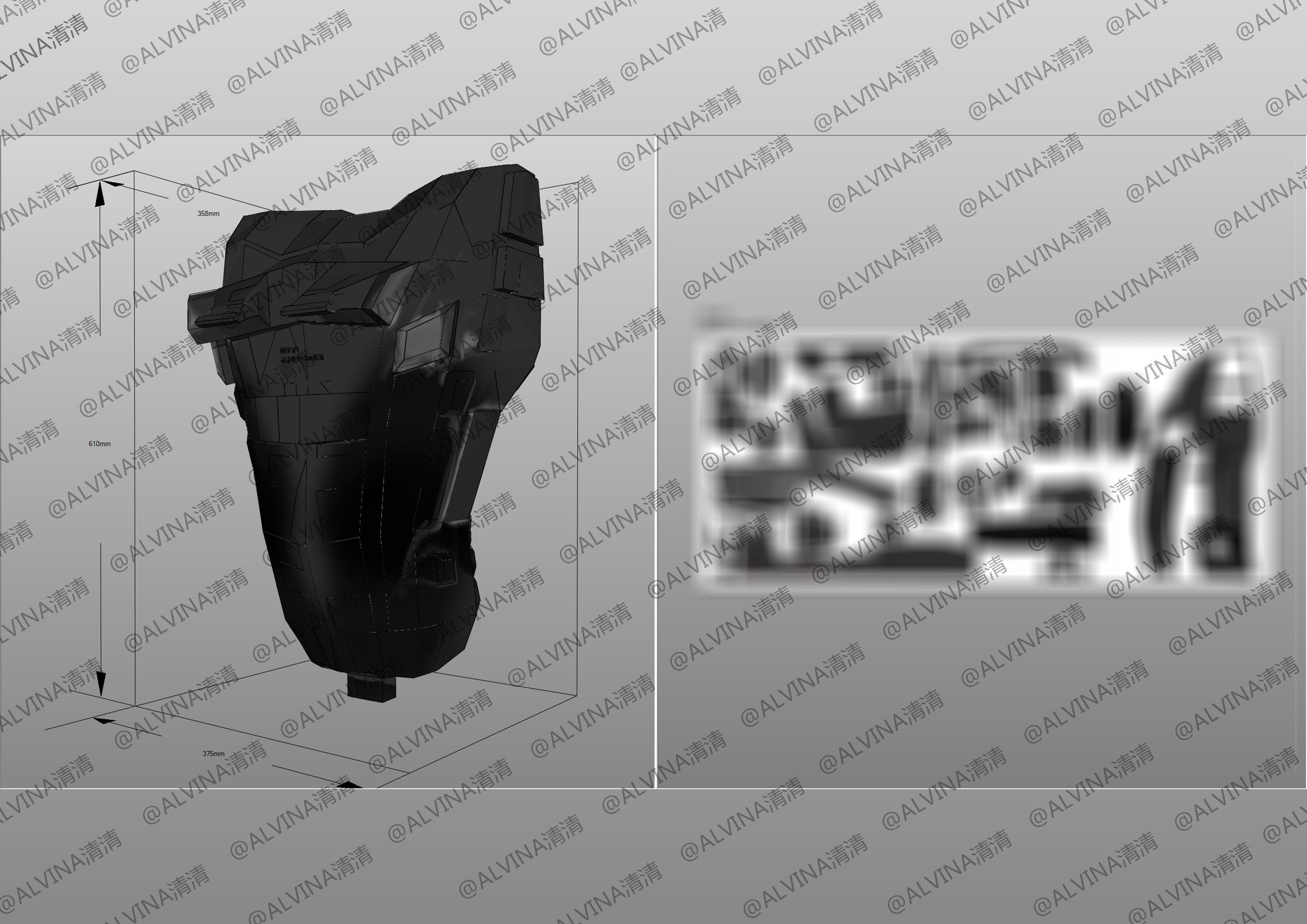 Incarnation - MU-2 Heavy Duty Mecha Armor - DIY Cosplay Pepakura Low-poly 3D model_12