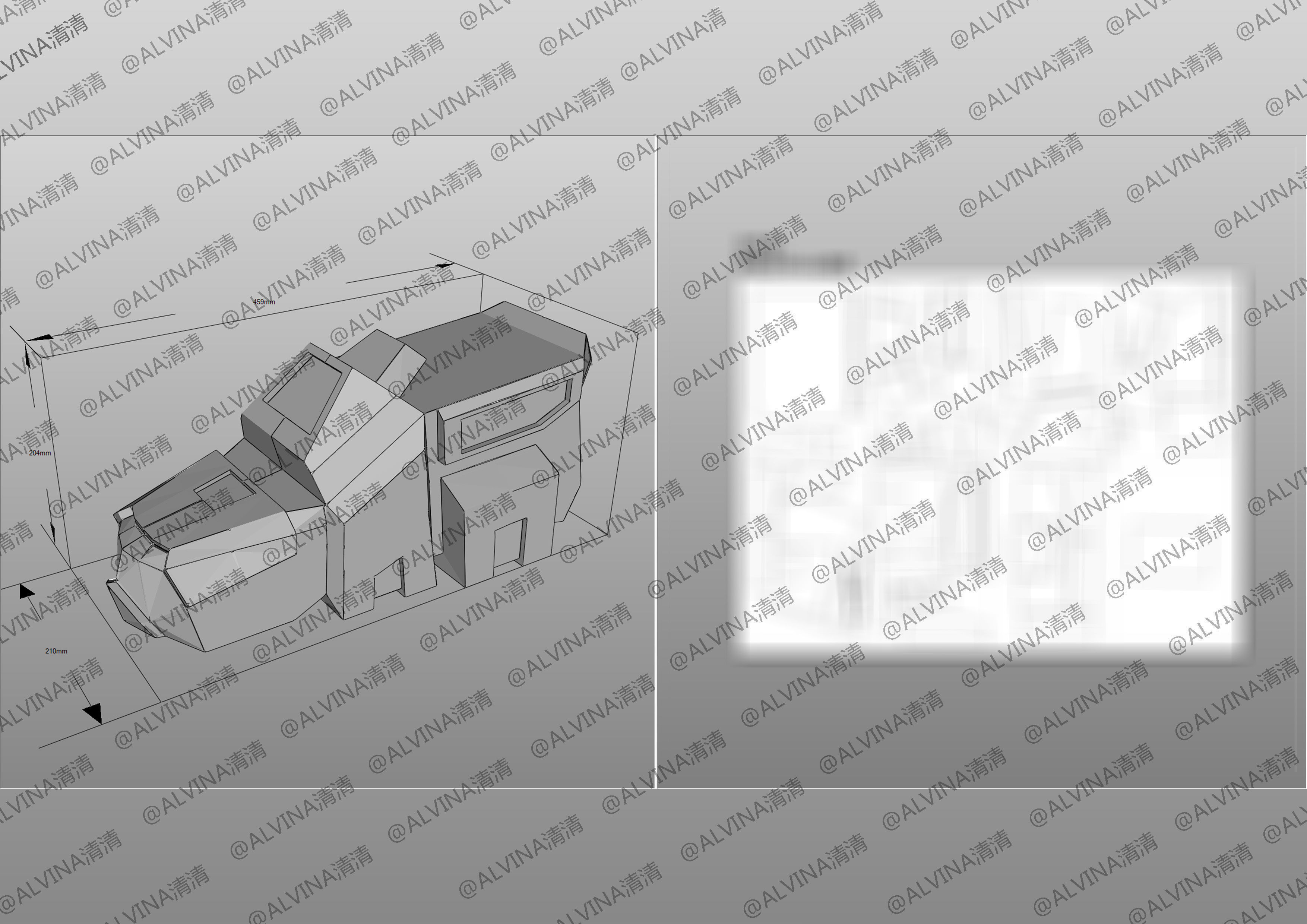 Incarnation - MU-2 Heavy Duty Mecha Armor - DIY Cosplay Pepakura Low-poly 3D model_27