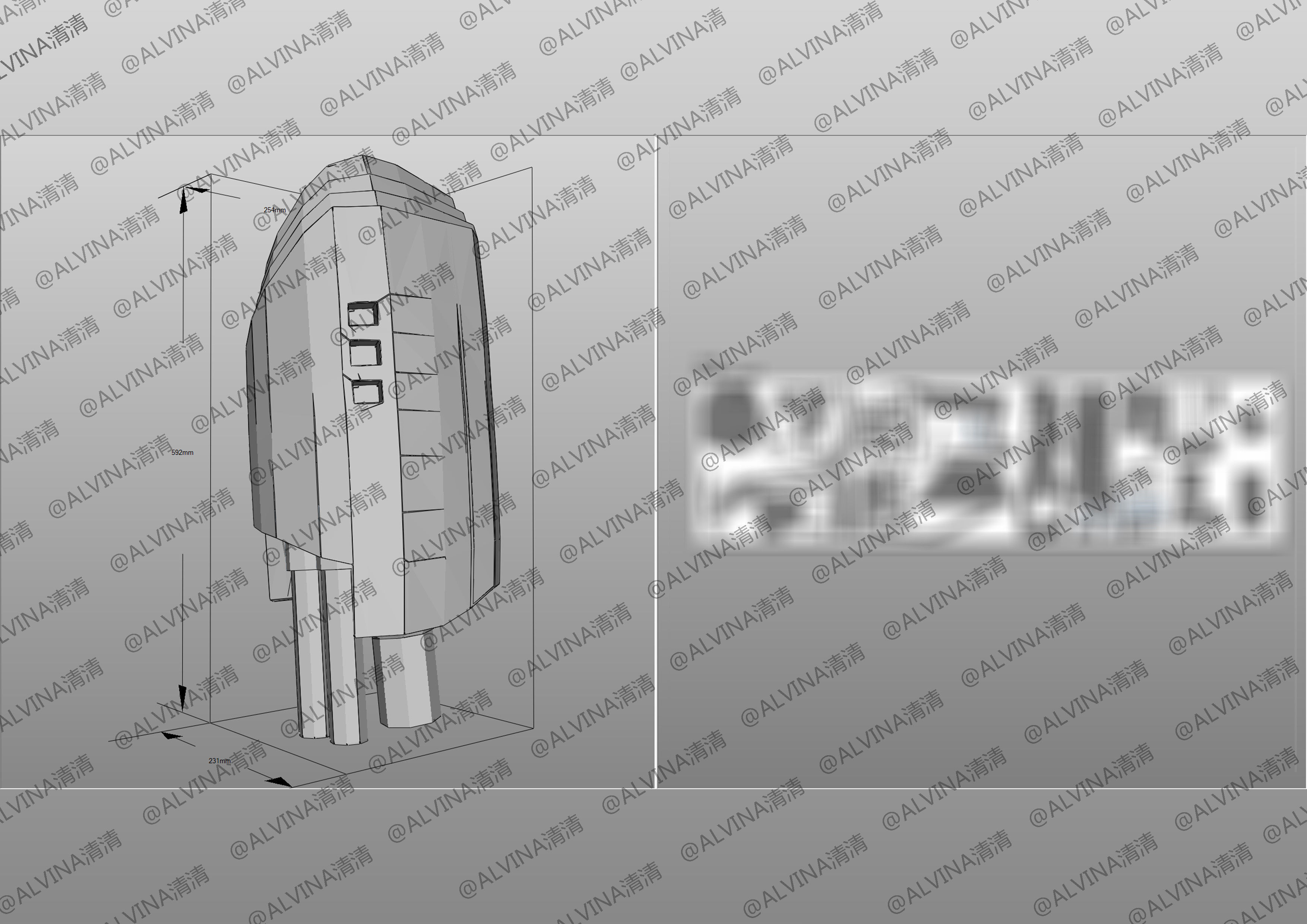 Incarnation - MU-2 Heavy Duty Mecha Armor - DIY Cosplay Pepakura Low-poly 3D model_22