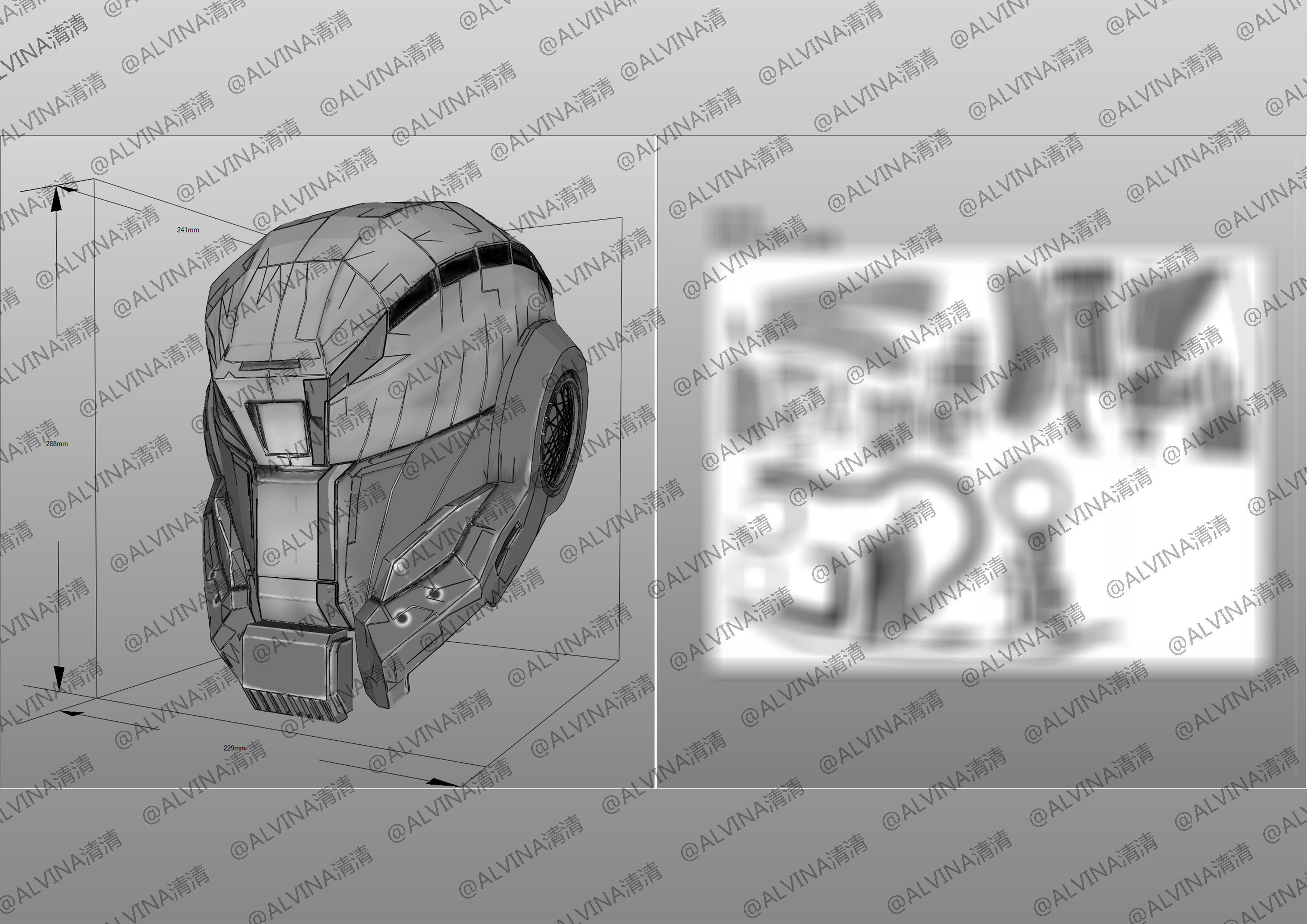 Incarnation - MU-2 Heavy Duty Mecha Armor - DIY Cosplay Pepakura Low-poly 3D model_10