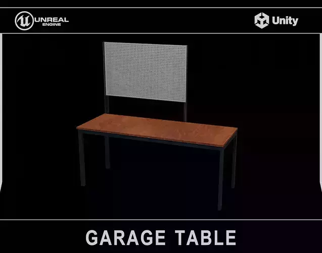 Garage Workbench Table with Pegboard