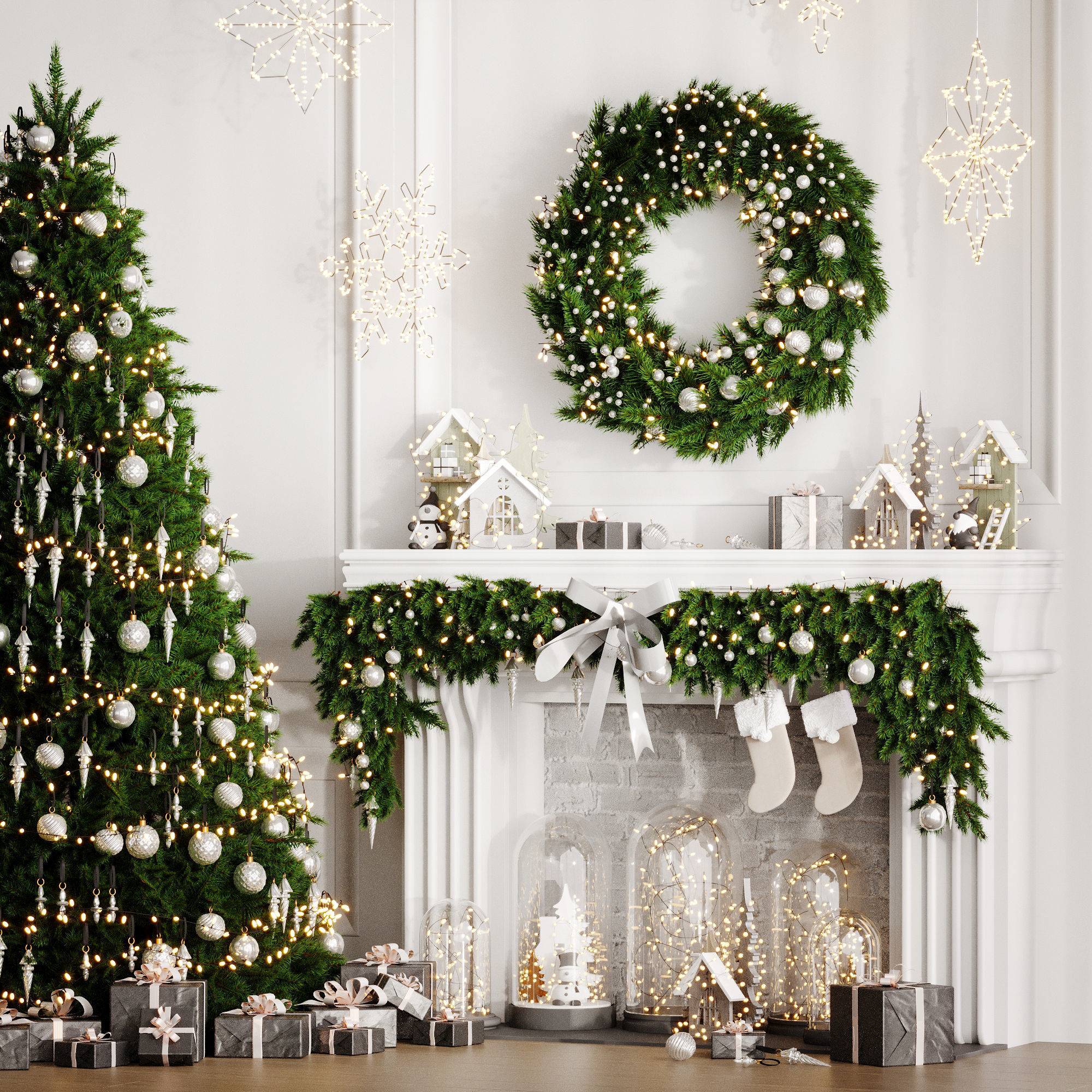 Christmas set 3D model_4