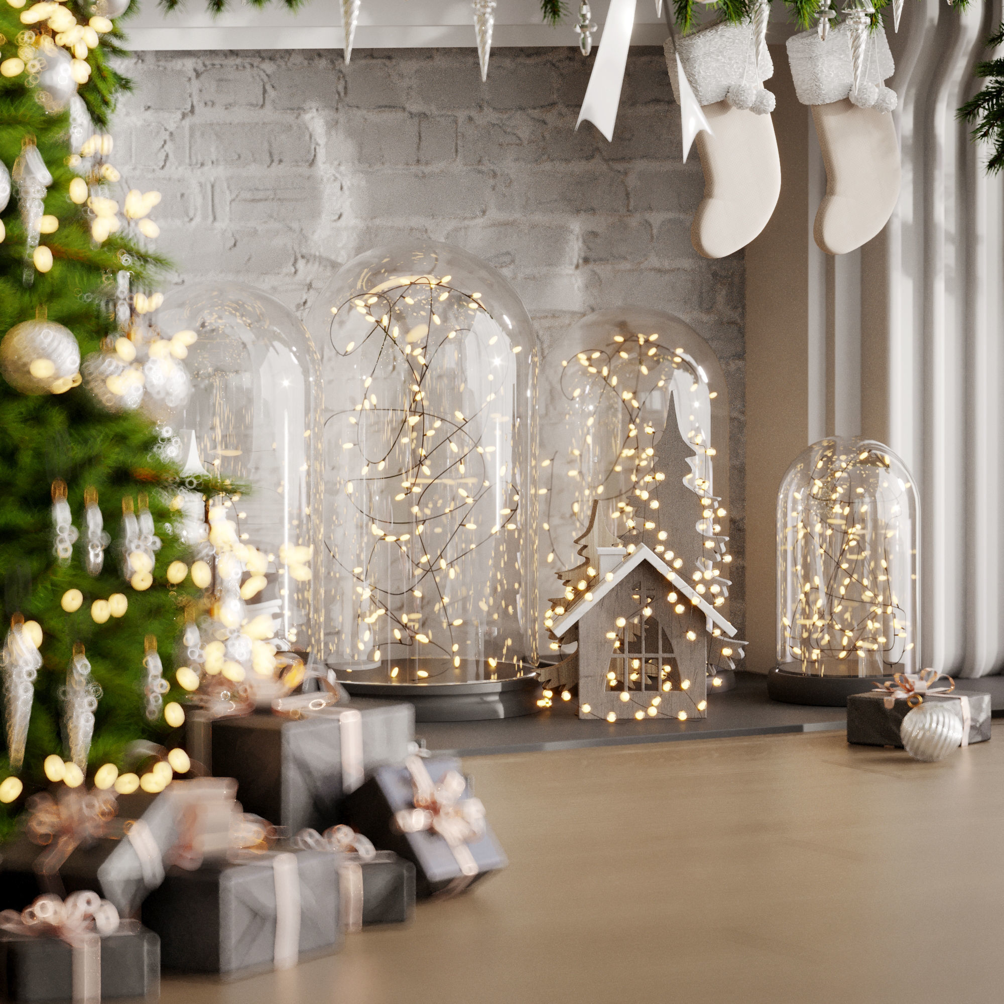 Christmas set 3D model_3