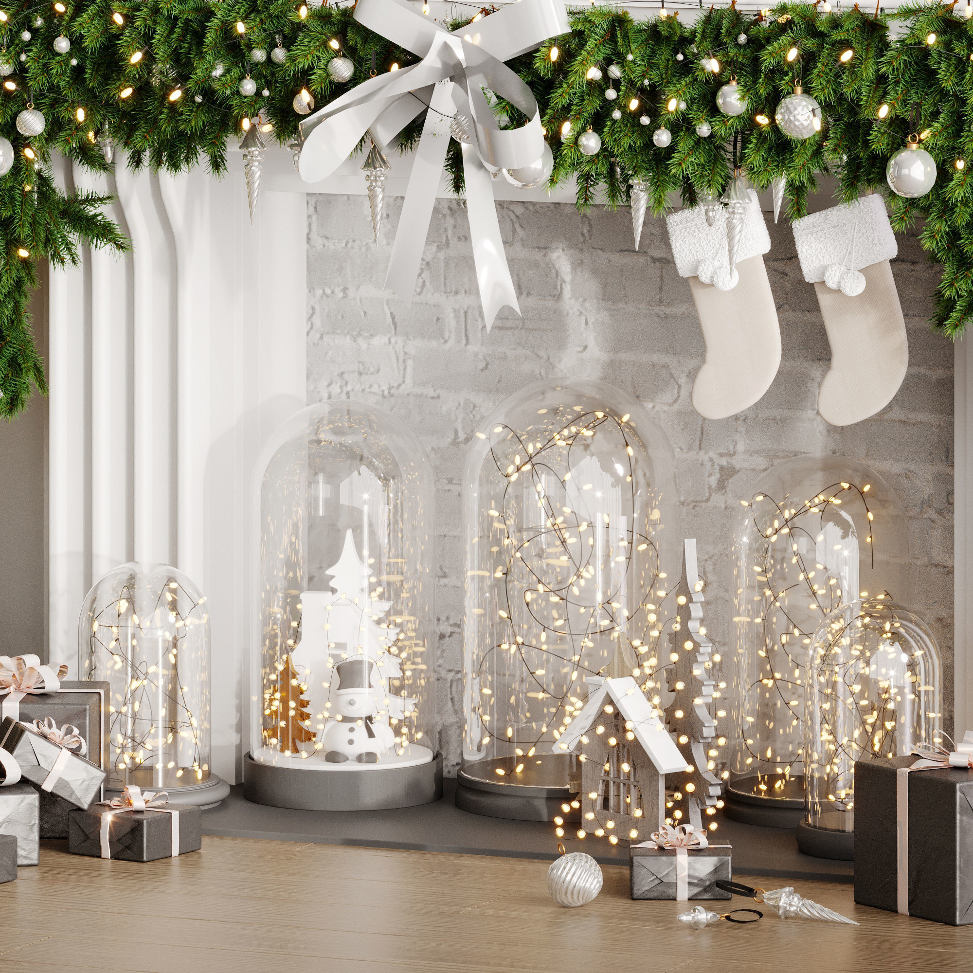 Christmas set 3D model_2
