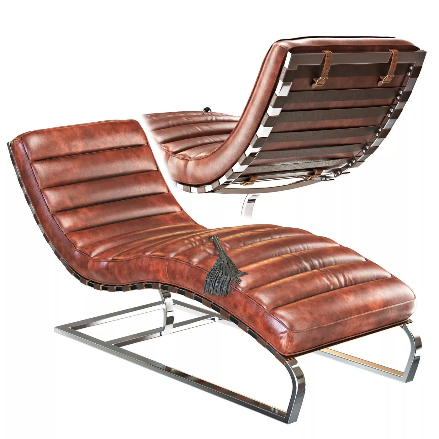 KAWOLA Relaxliege SIRY Leder 3D model