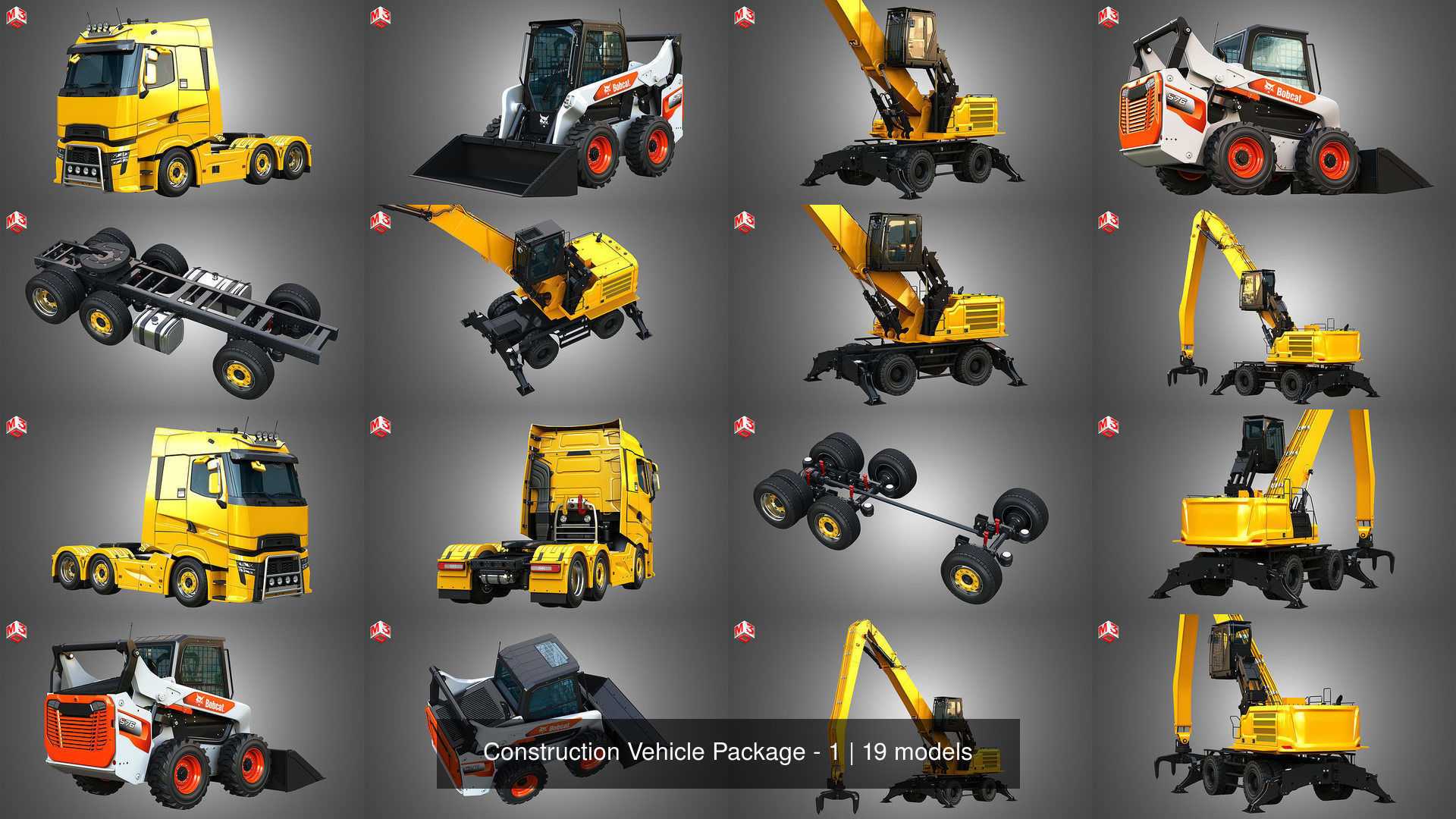 Construction Vehicle Package - 1 3D Model Collection_12