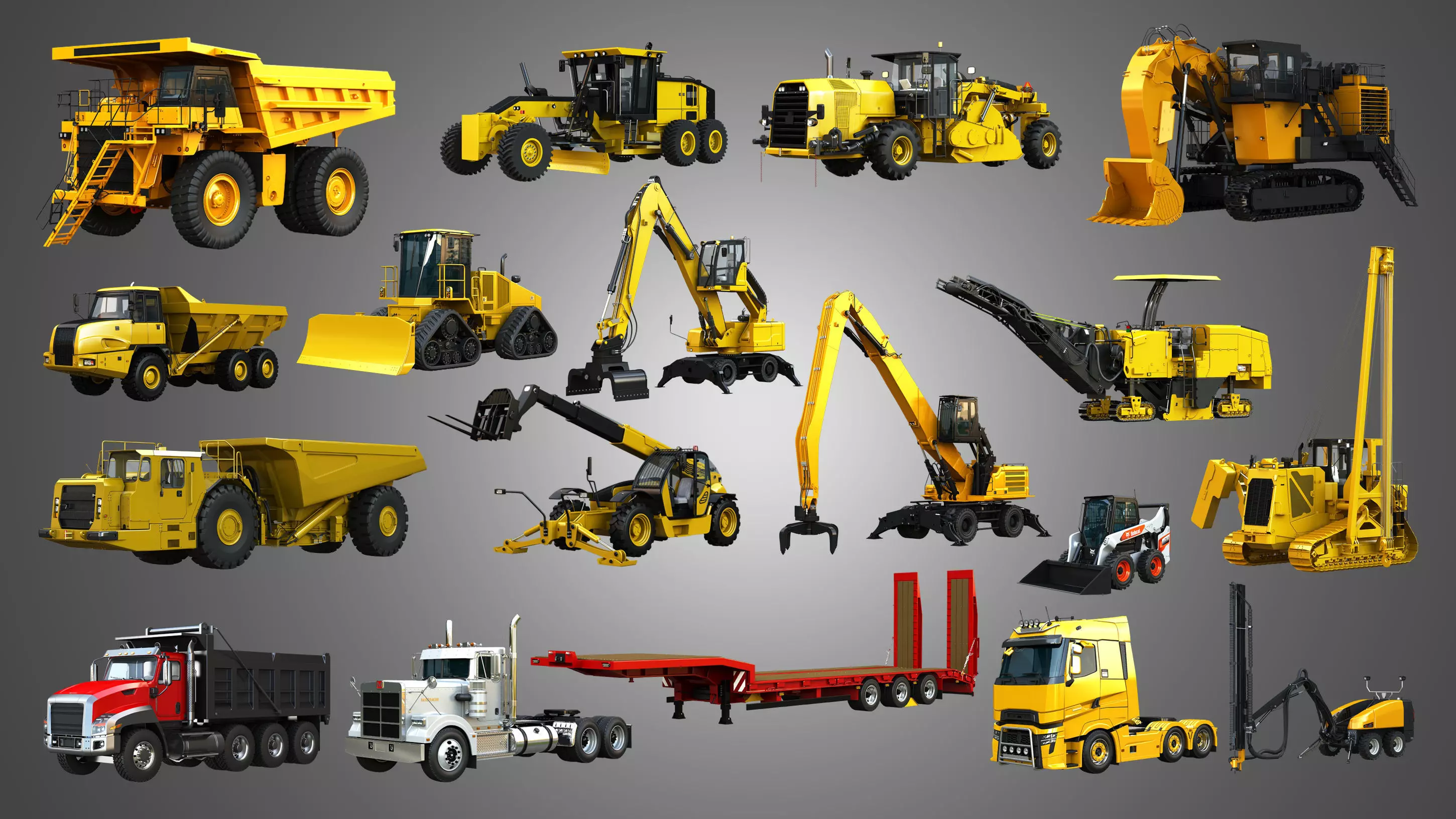 Construction Vehicle Package - 1 3D Model Collection_0