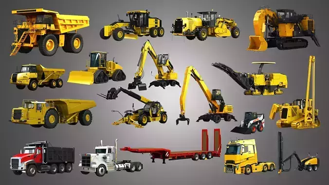 Construction Vehicle Package - 1 3D Model Collection