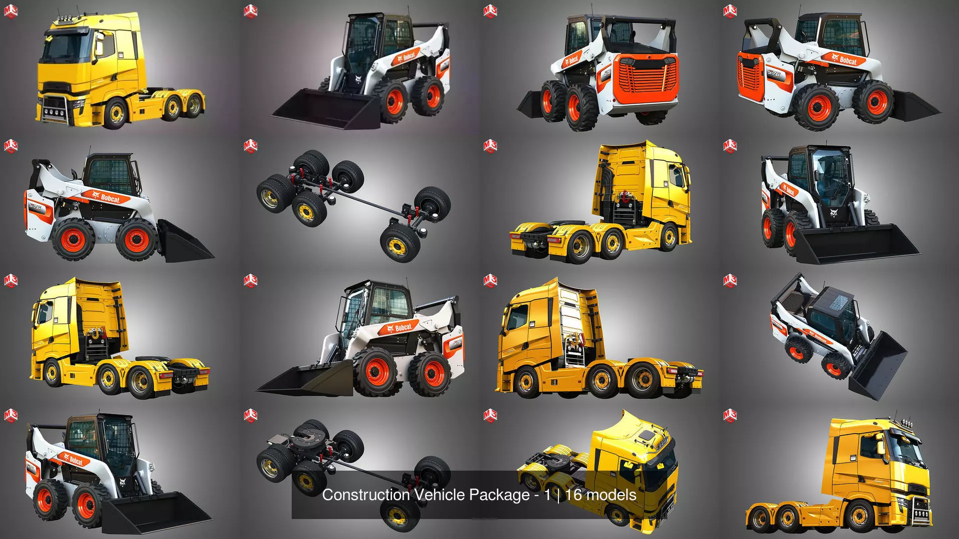 Construction Vehicle Package - 1 3D Model Collection_13