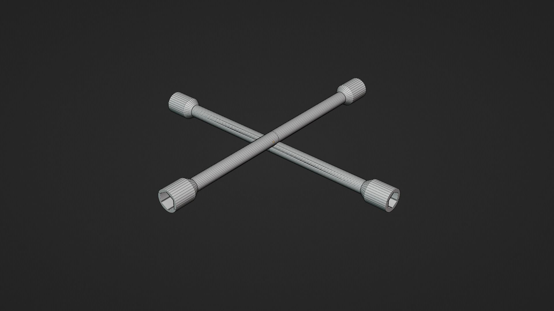 Lug Wrench Low-poly 3D model_13