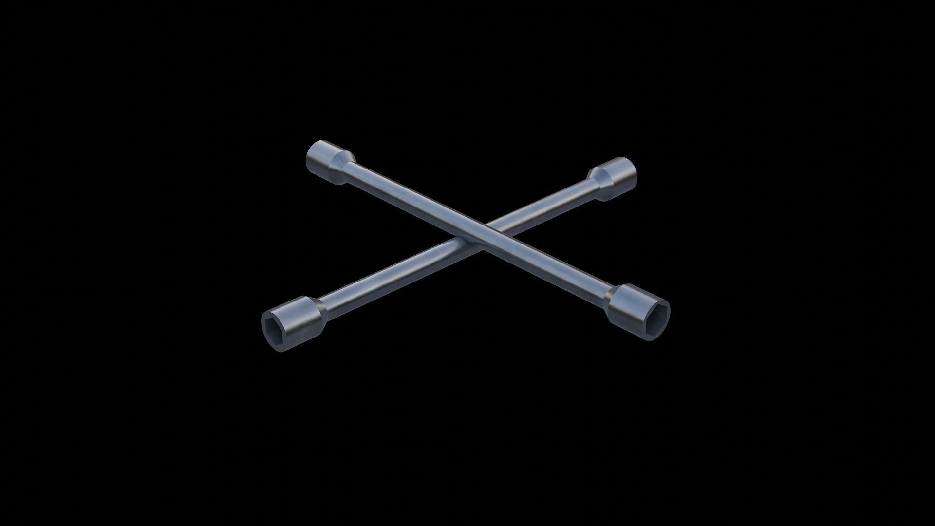 Lug Wrench Low-poly 3D model_3