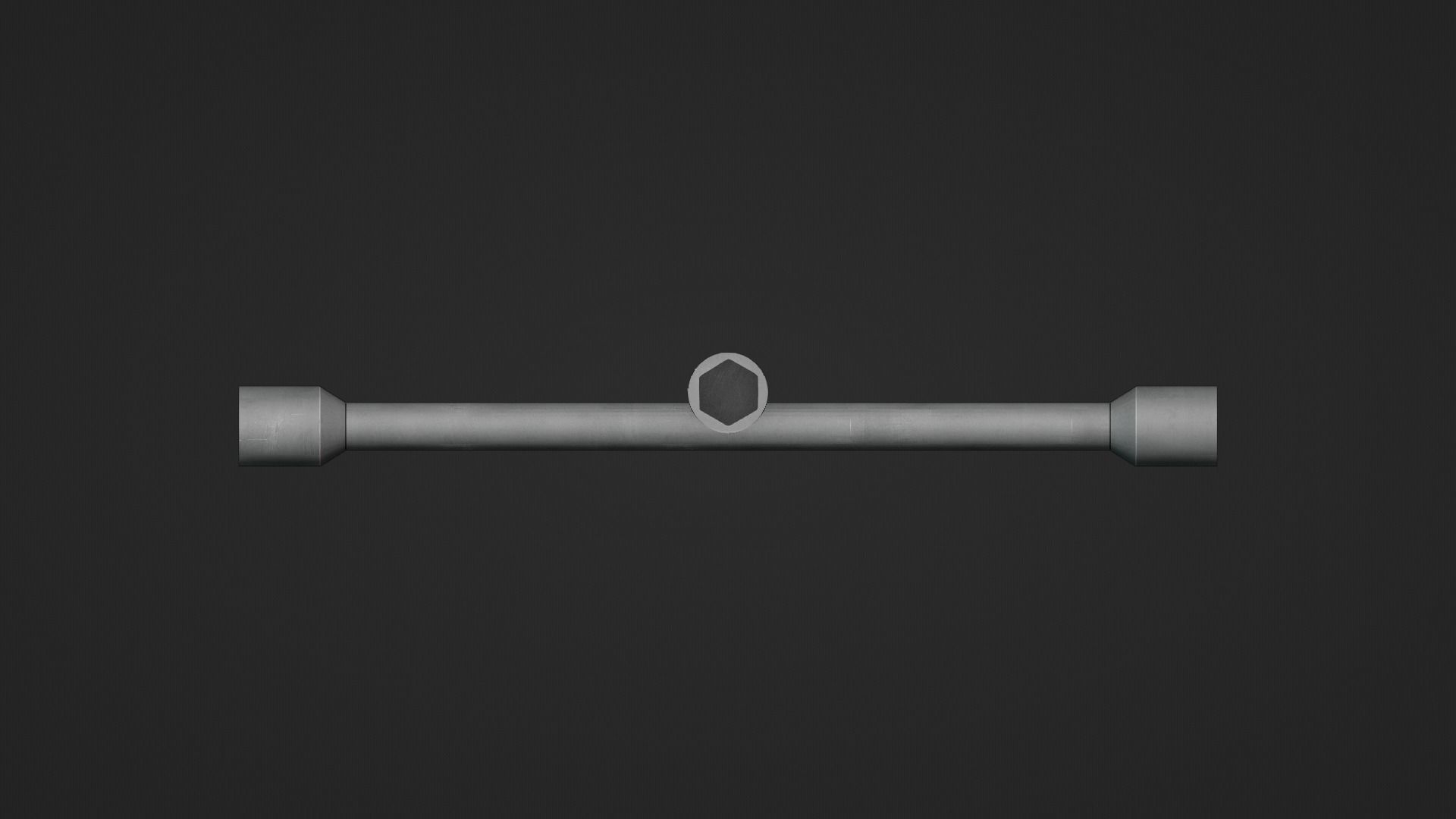 Lug Wrench Low-poly 3D model_6