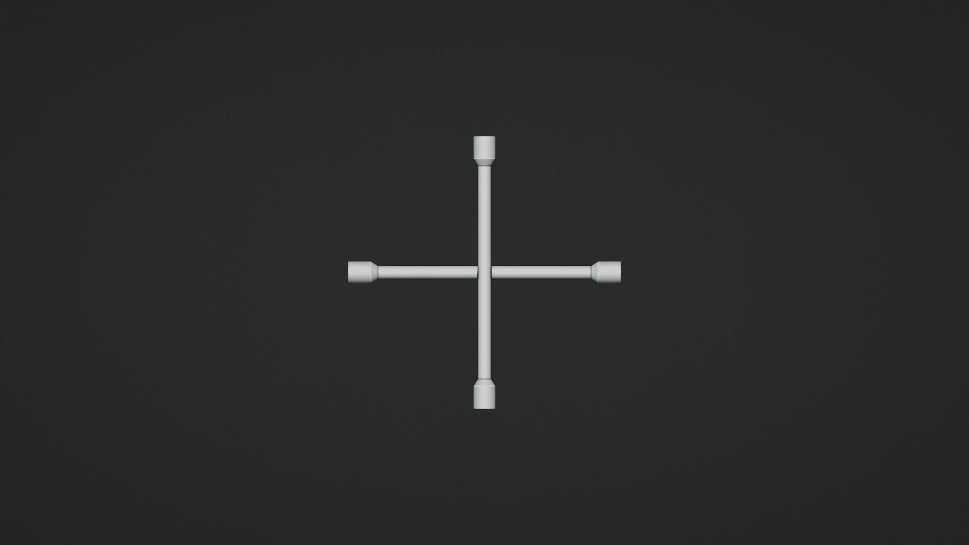 Lug Wrench Low-poly 3D model_16