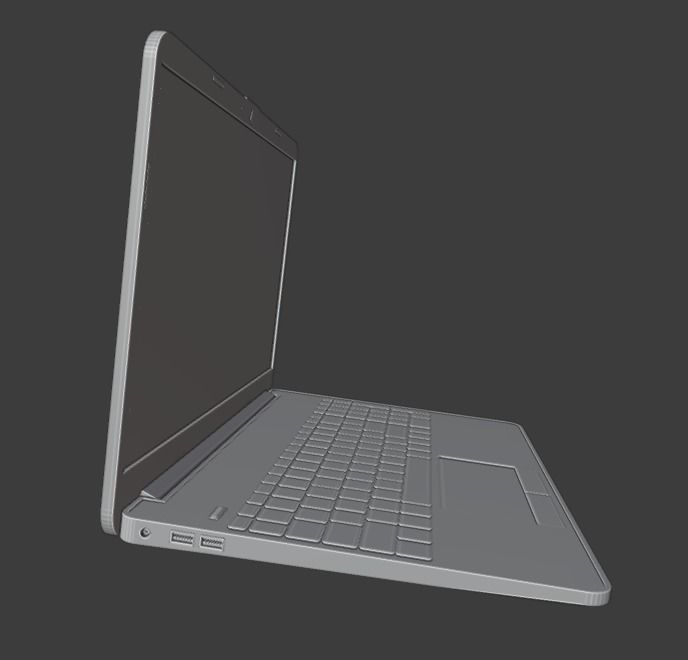 HP Laptop 3D Model Low-poly 3D model_7