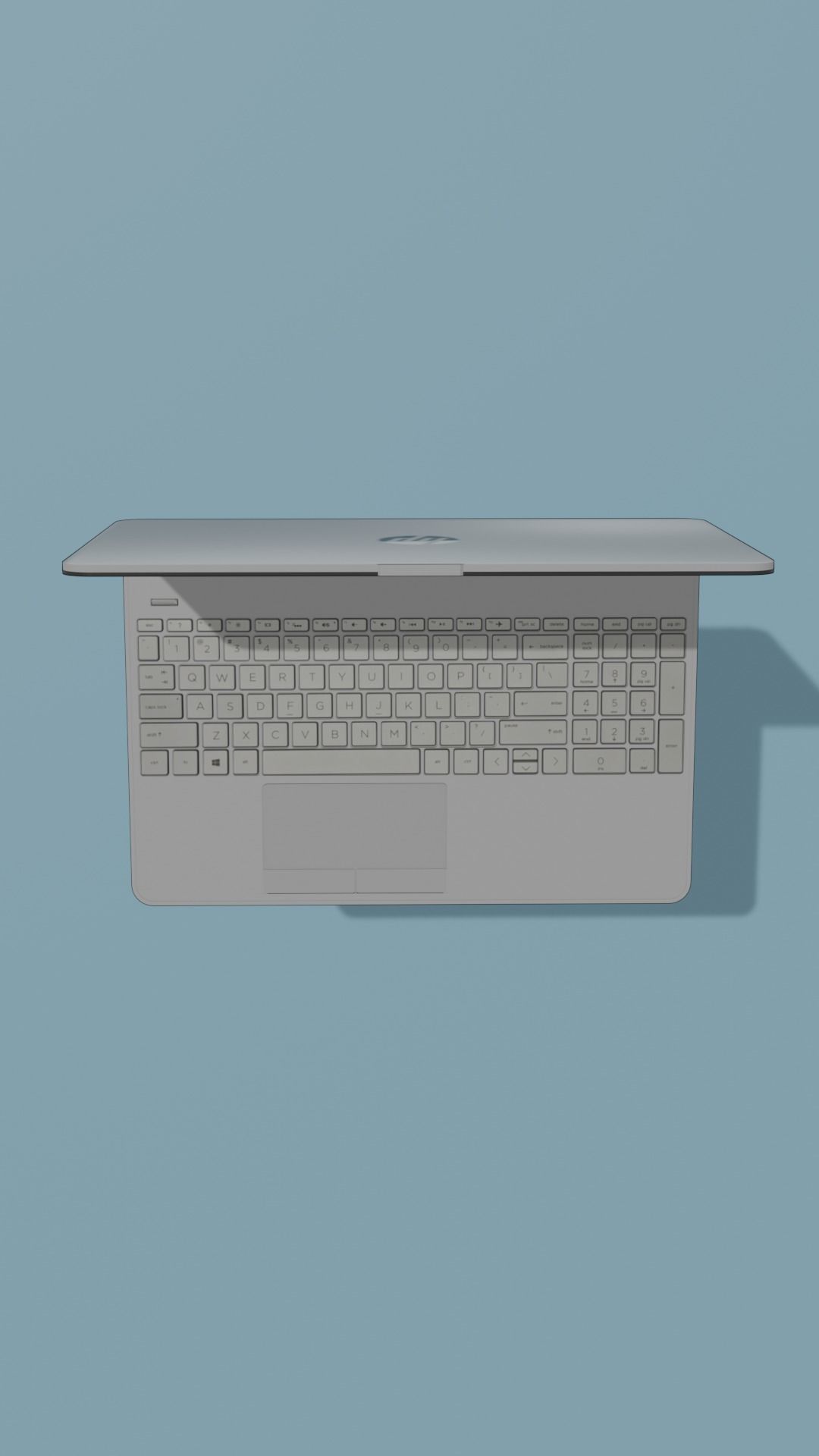 HP Laptop 3D Model Low-poly 3D model_3