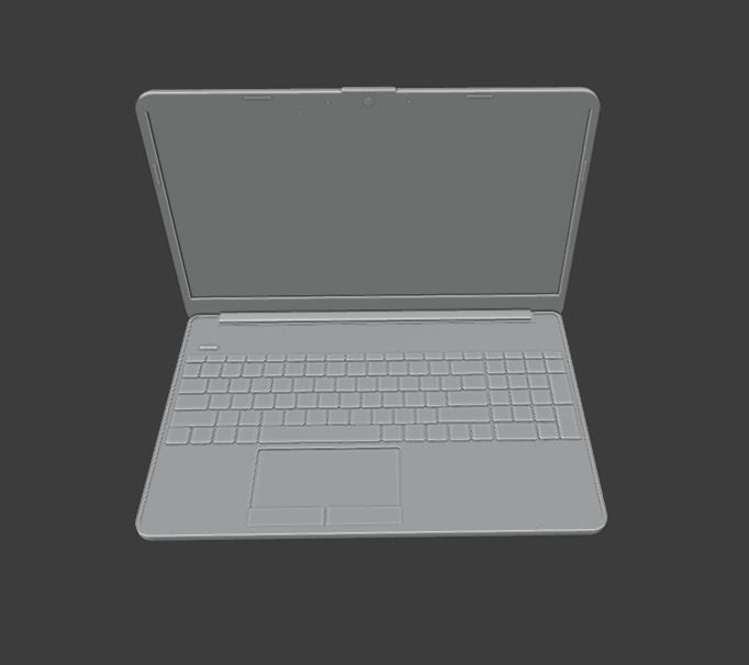 HP Laptop 3D Model Low-poly 3D model_6