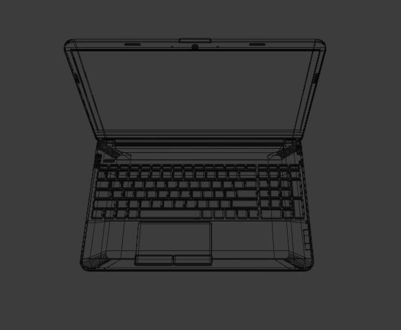 HP Laptop 3D Model Low-poly 3D model_9