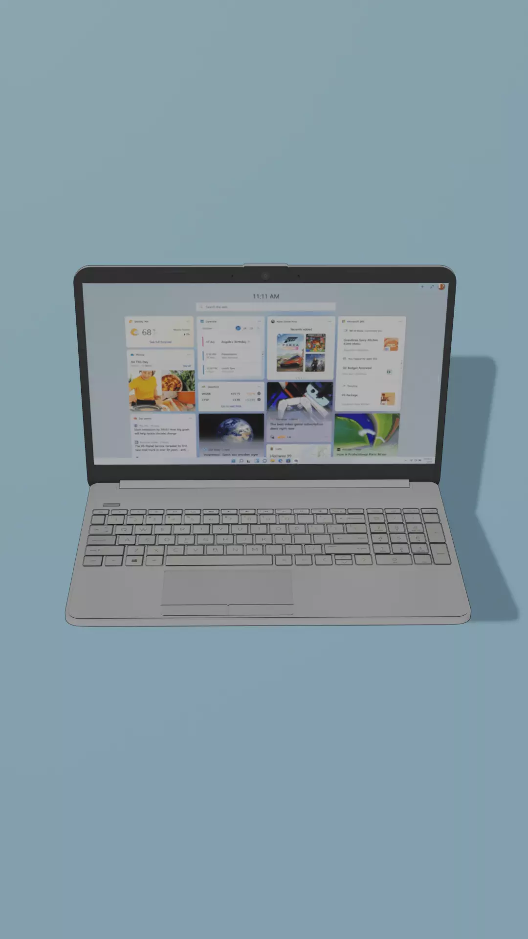 HP Laptop 3D Model Low-poly 3D model_0