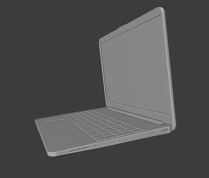 HP Laptop 3D Model Low-poly 3D model_8