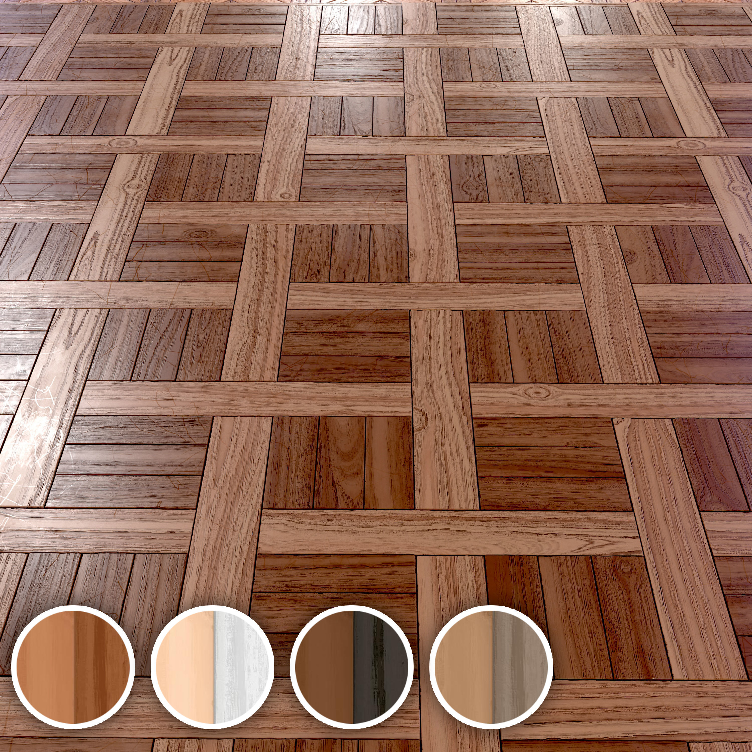 wooden parquet tile PBR Texture 006 Texture_13