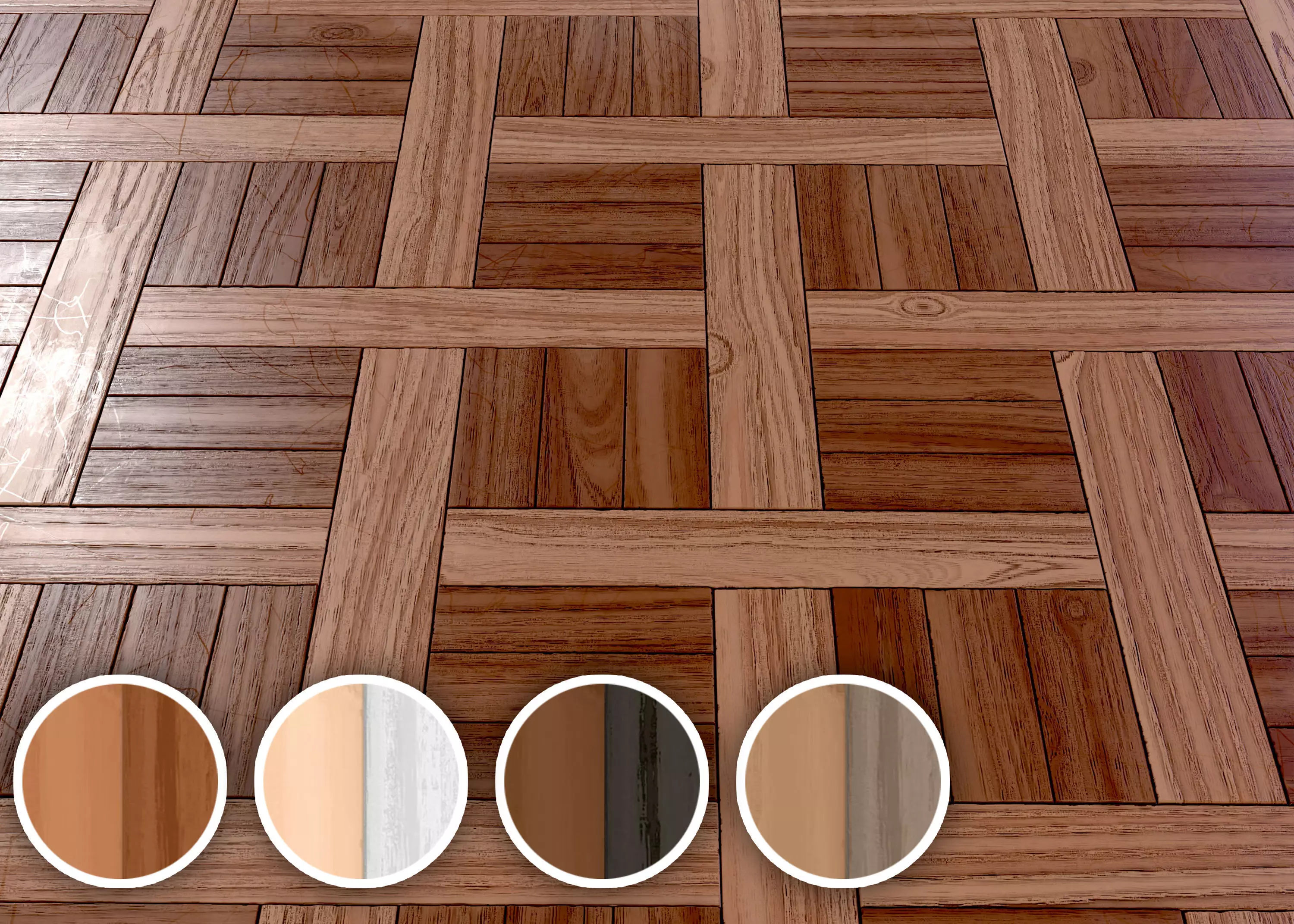 wooden parquet tile PBR Texture 006 Texture_0