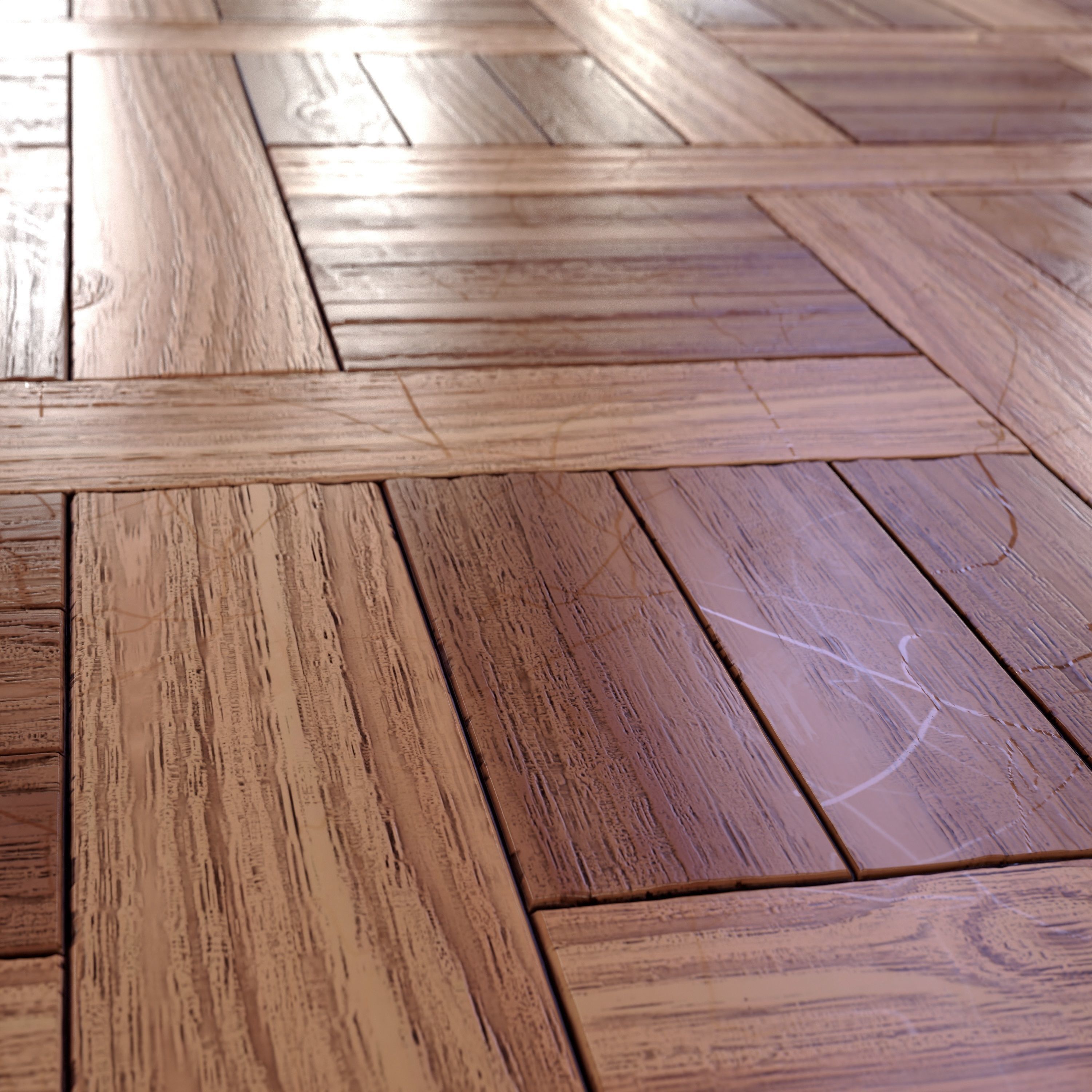 wooden parquet tile PBR Texture 006 Texture_11