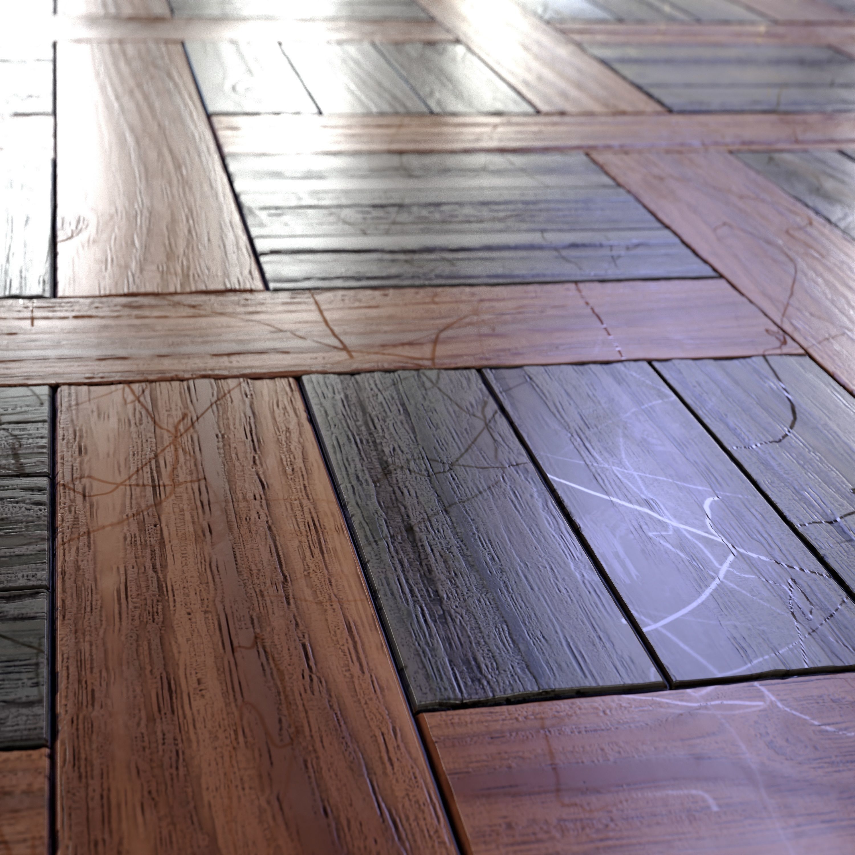 wooden parquet tile PBR Texture 006 Texture_10