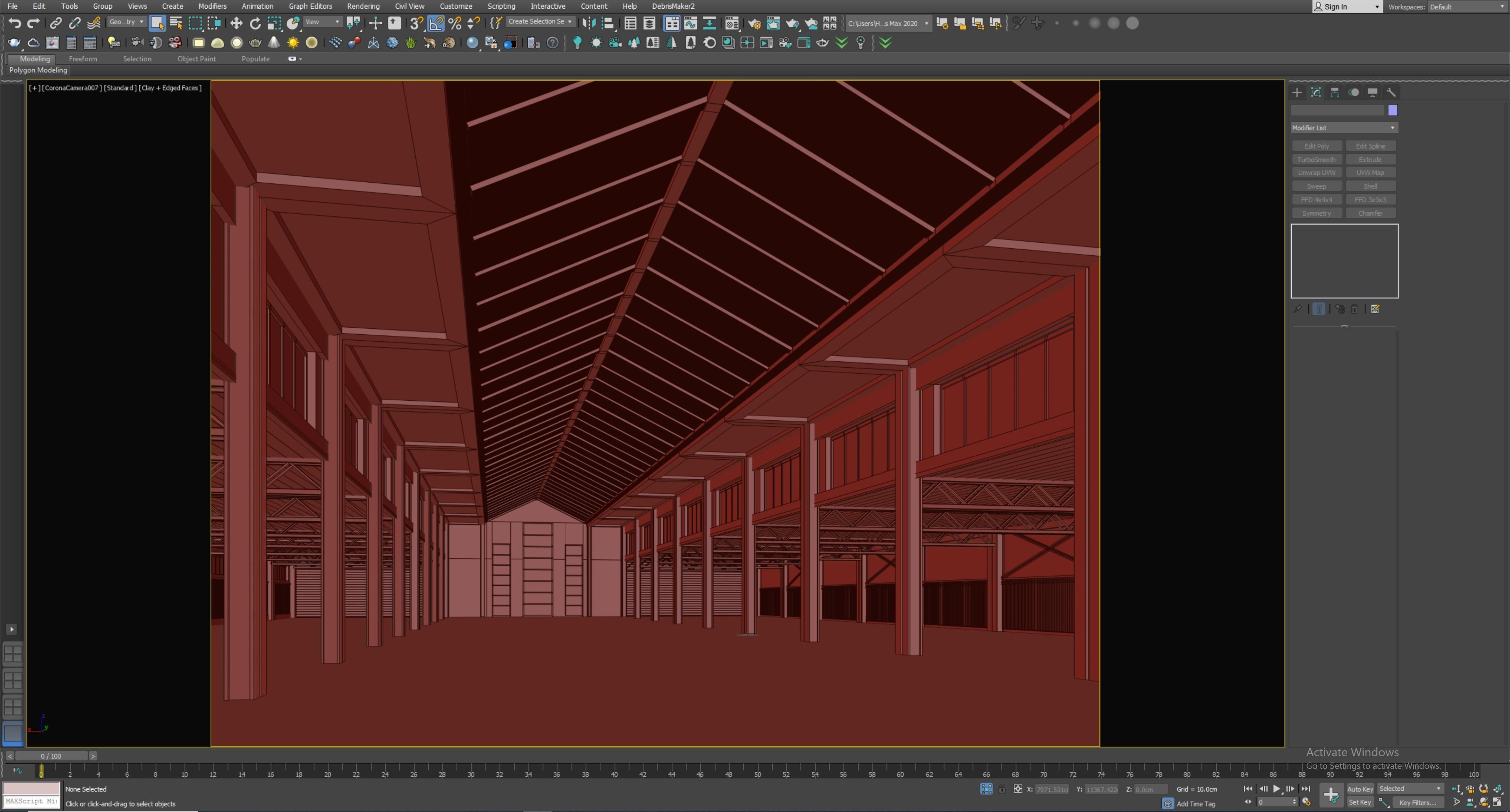 low poly warehouse 17 Low-poly 3D model_10