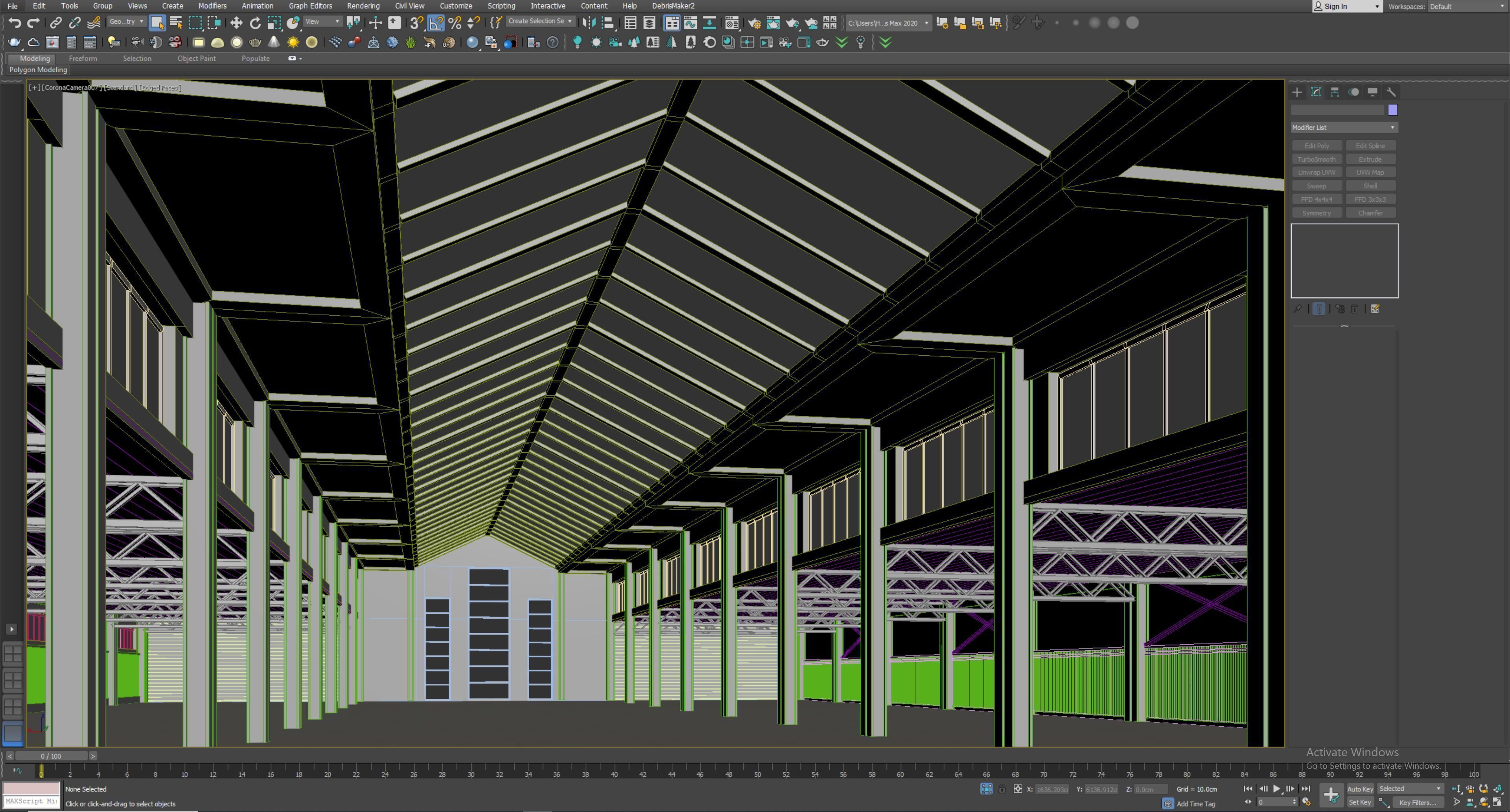 low poly warehouse 17 Low-poly 3D model_12