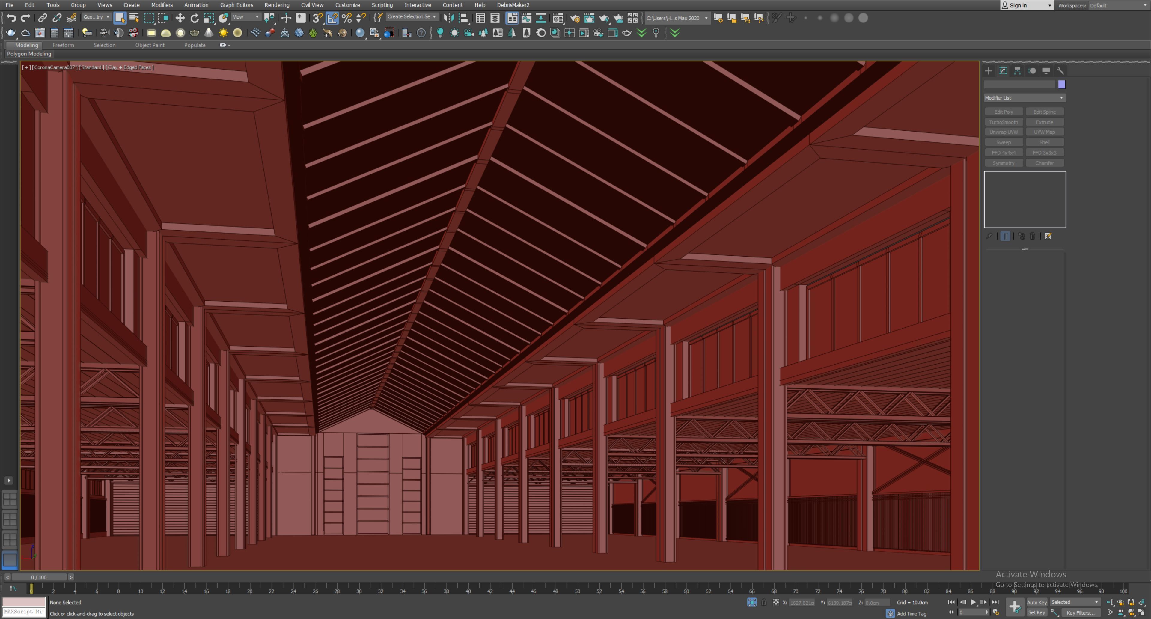 low poly warehouse 17 Low-poly 3D model_15
