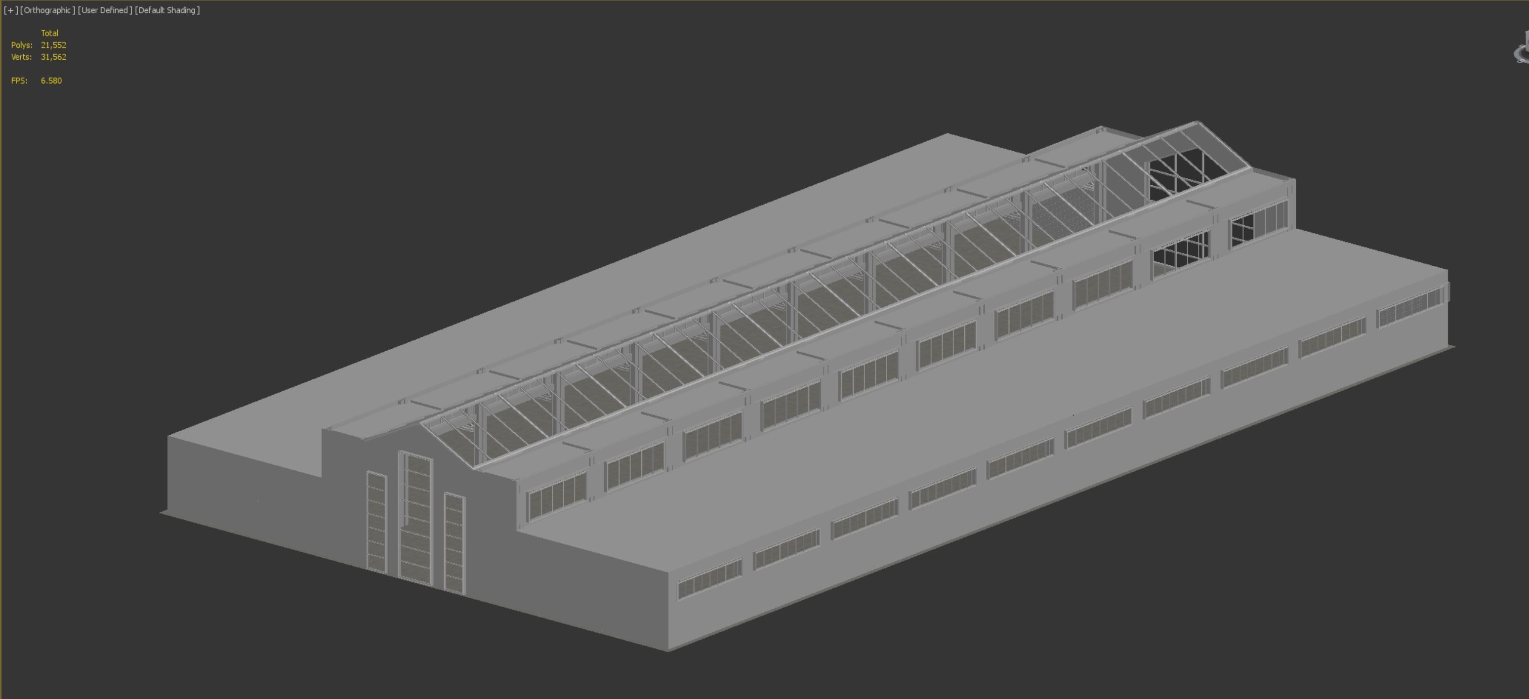 low poly warehouse 17 Low-poly 3D model_16