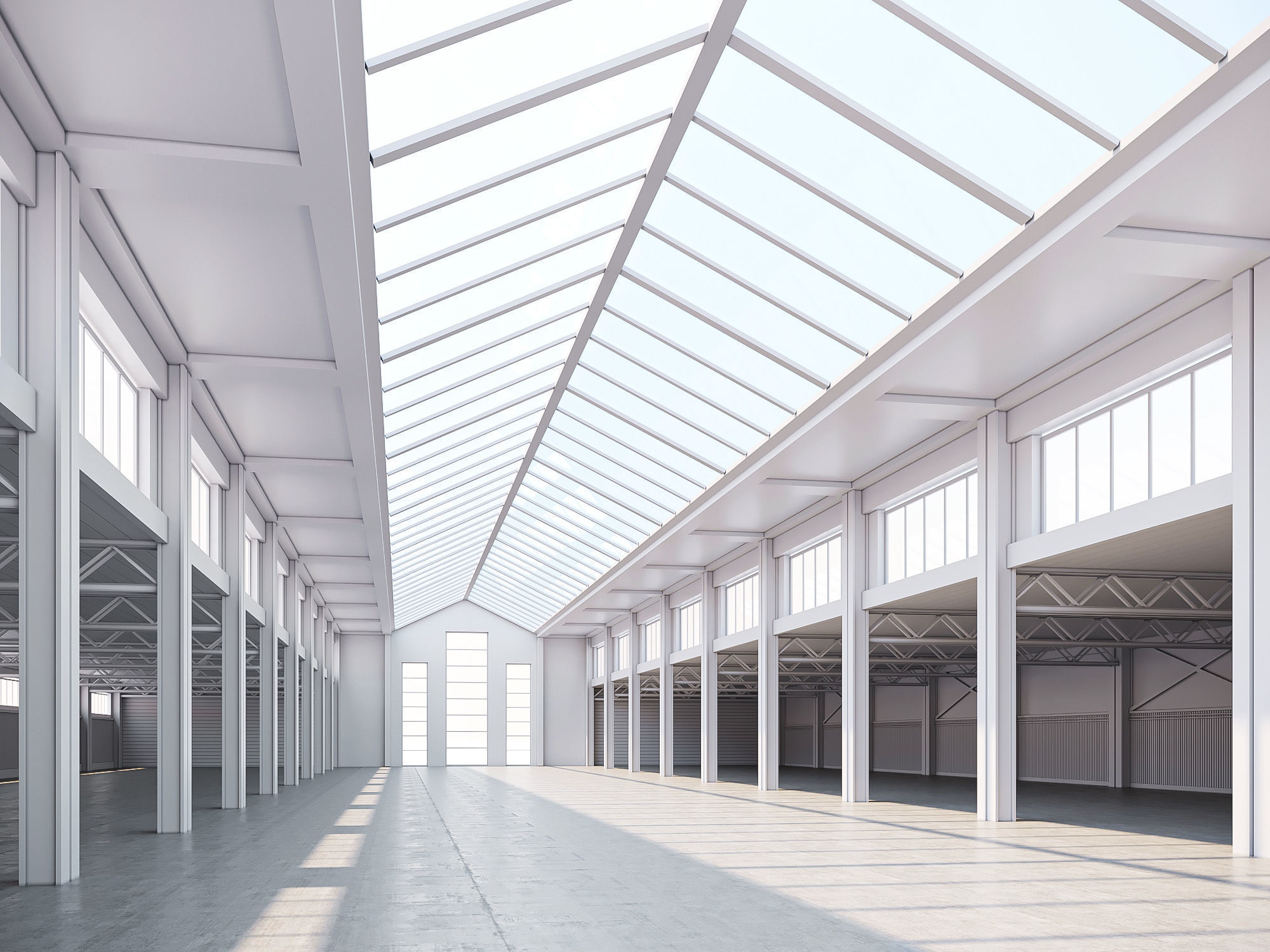 low poly warehouse 17 Low-poly 3D model_4