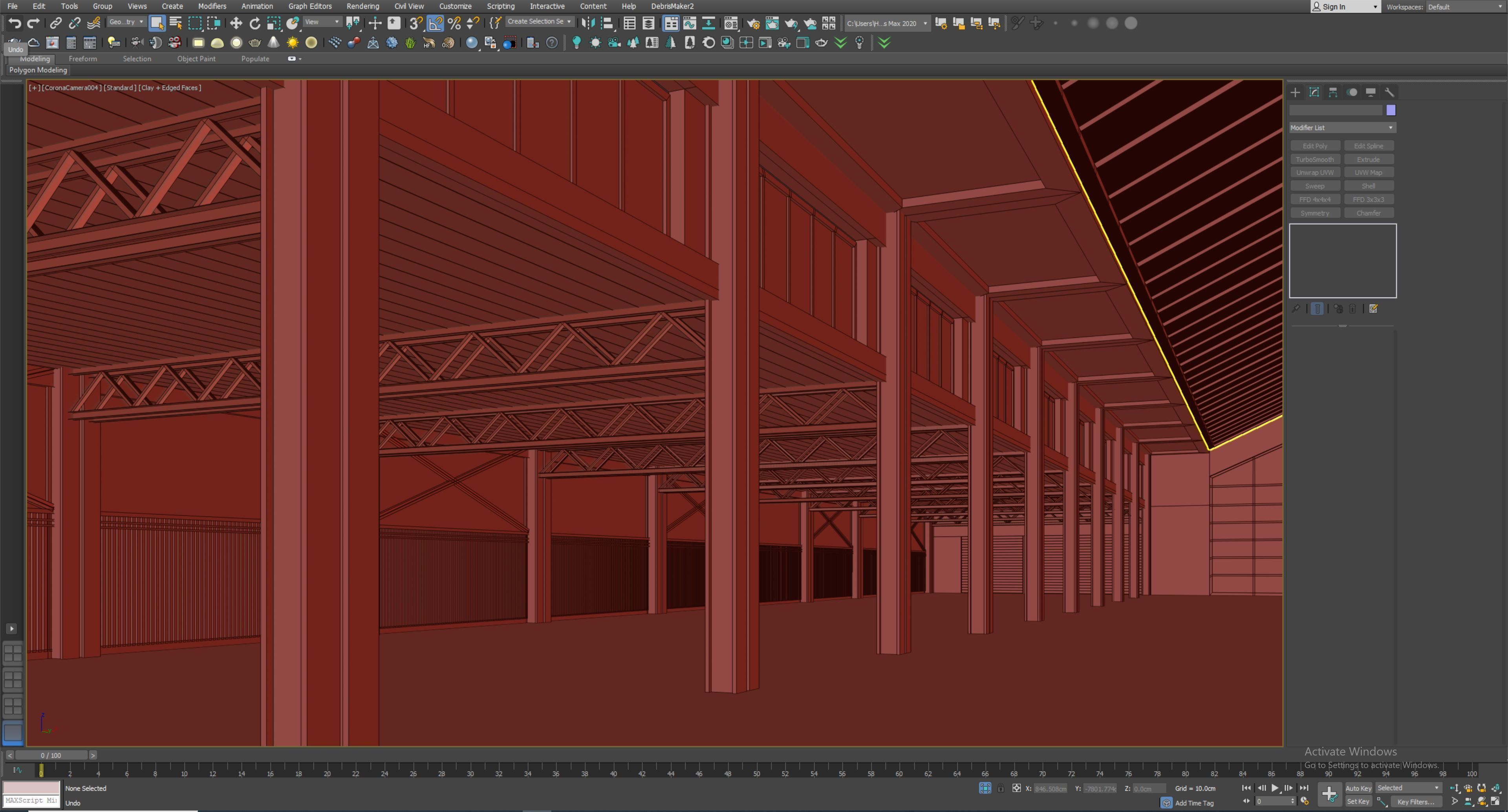low poly warehouse 17 Low-poly 3D model_9