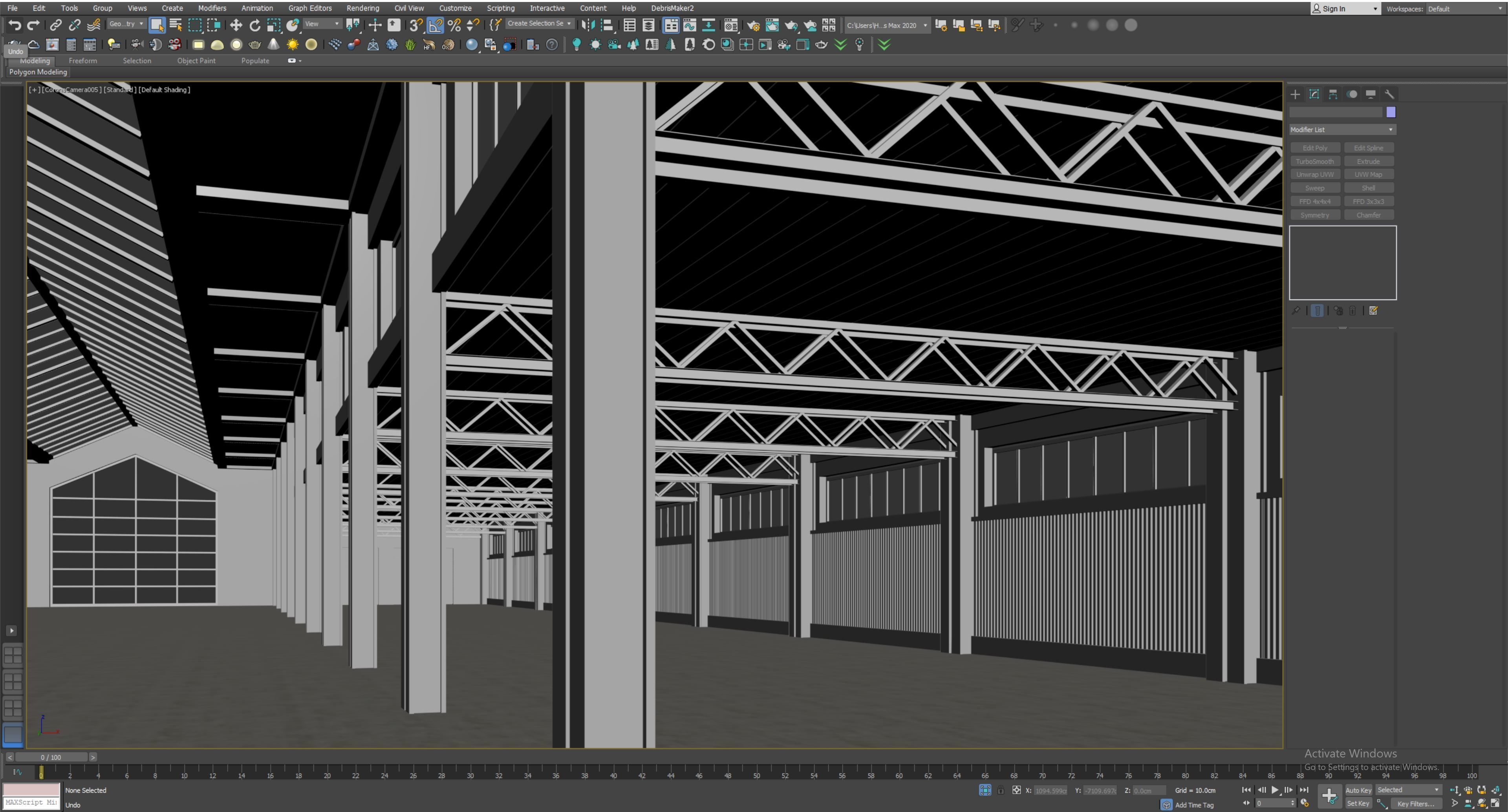low poly warehouse 17 Low-poly 3D model_11