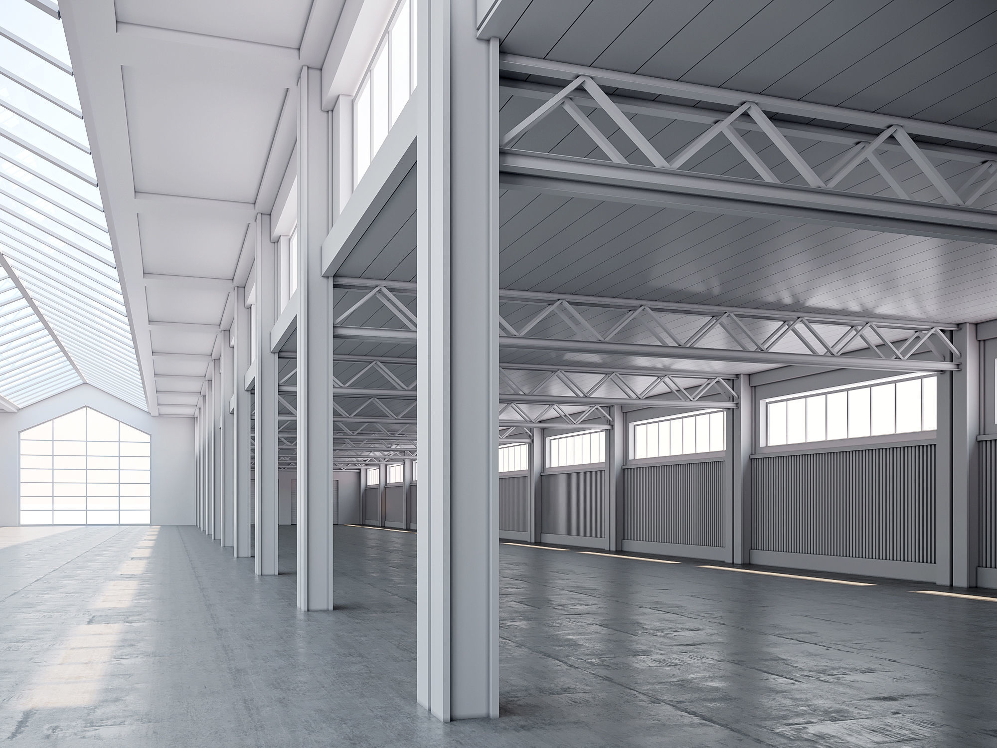 low poly warehouse 17 Low-poly 3D model_1