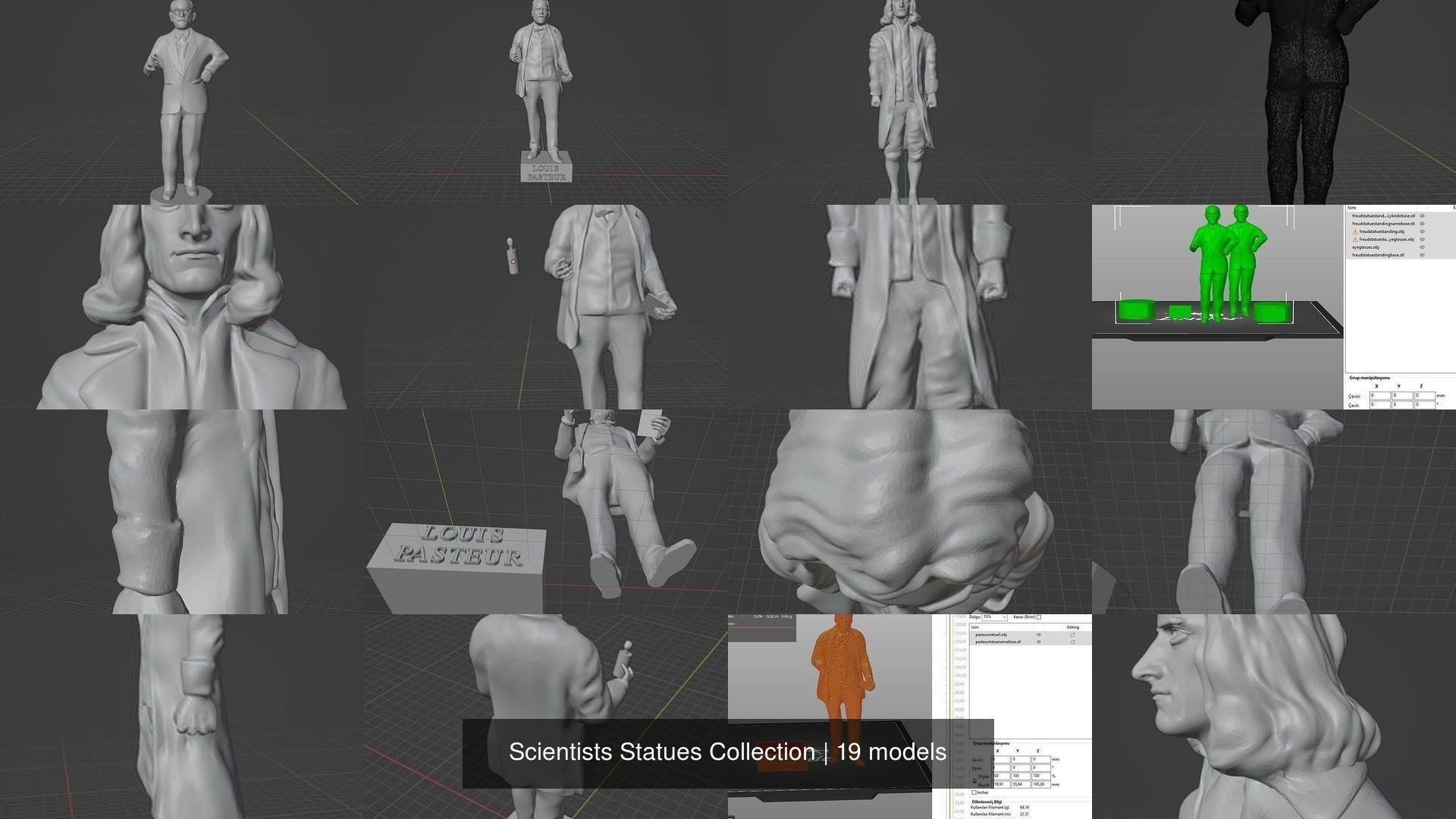 Scientists Statues Collection _2