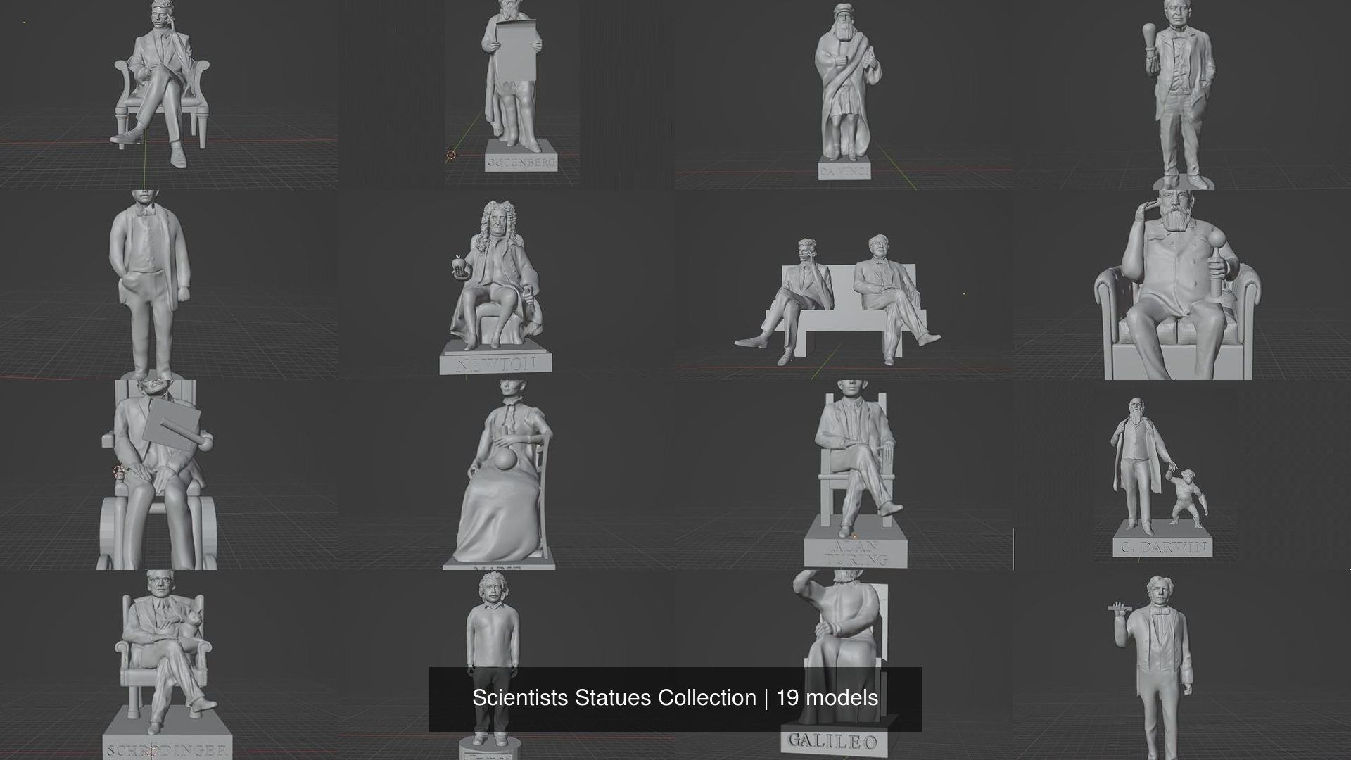 Scientists Statues Collection _1