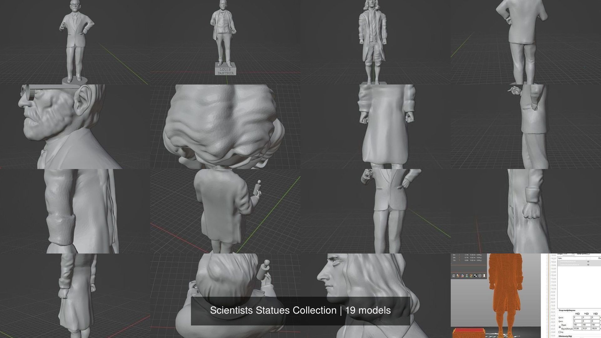 Scientists Statues Collection _3