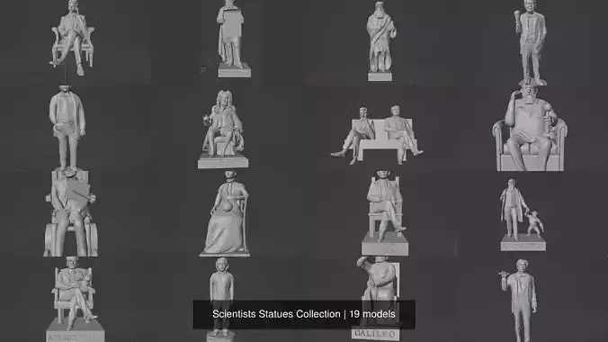 Scientists Statues Collection 