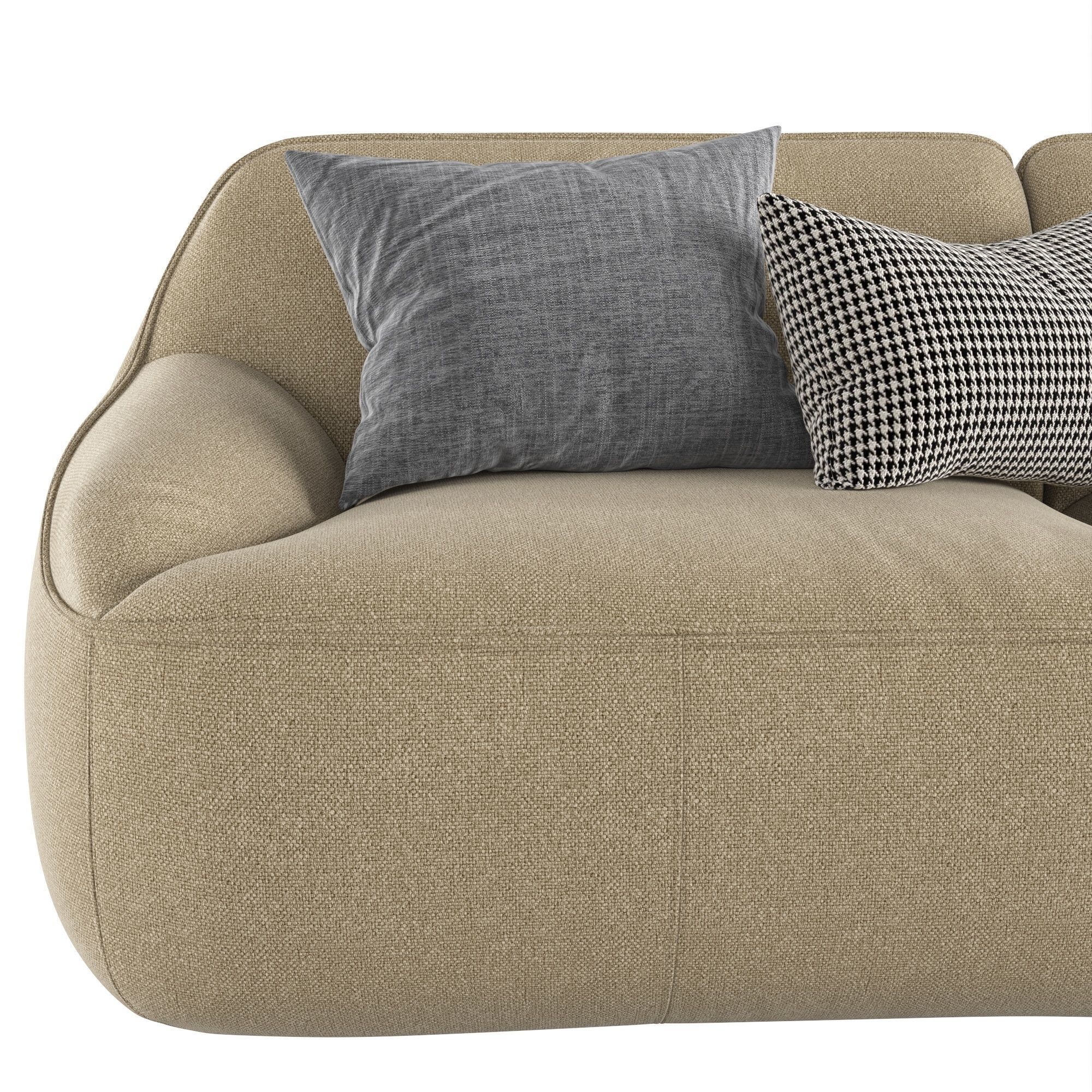 Sofa LXR26 Nivti 2 Seater by Leolux Lx 3D model_2