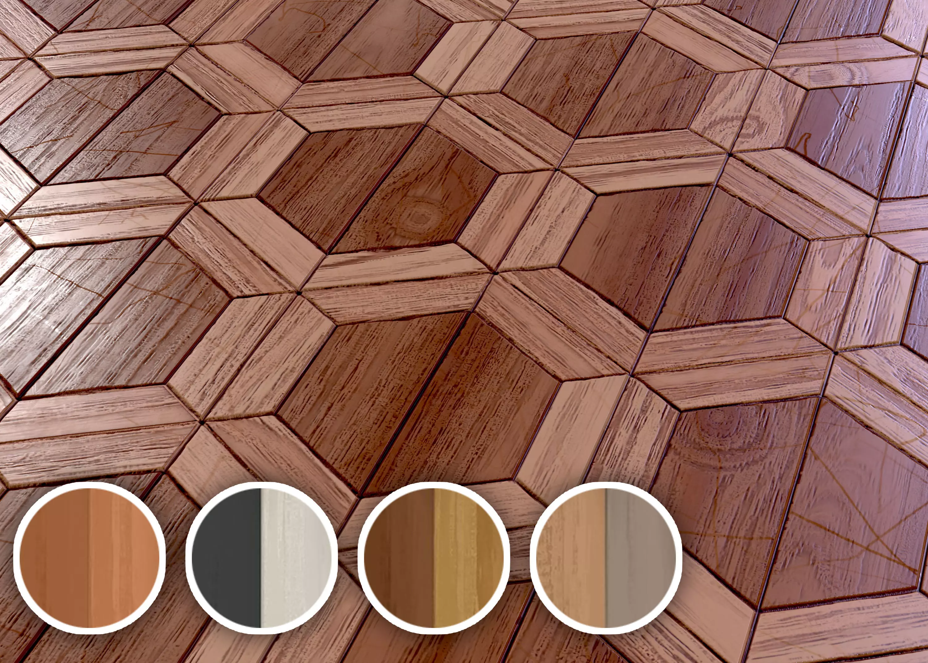 wooden parquet tile PBR Texture 010 Texture