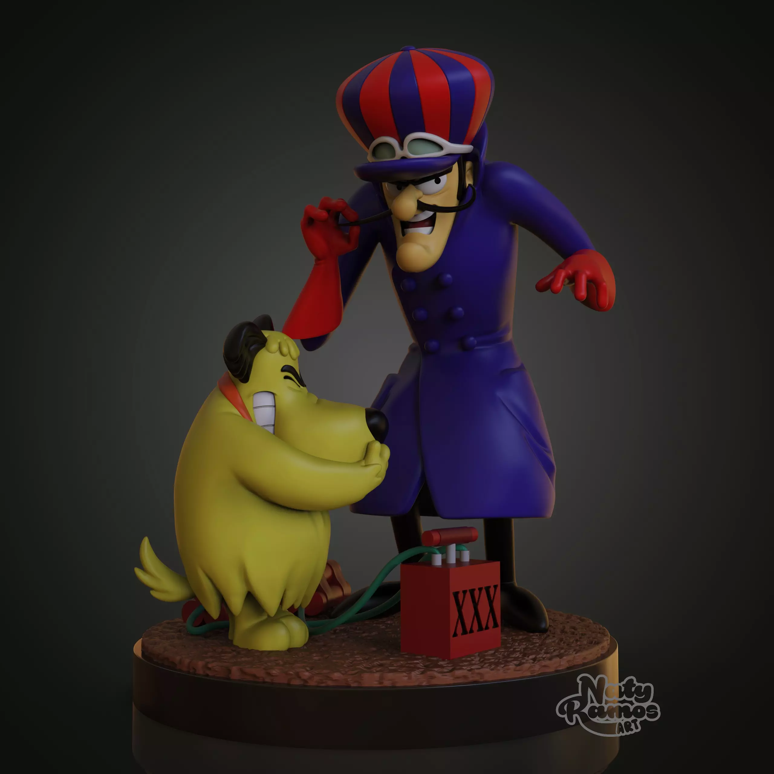 DICK DASTARDLY and MUTTLEY 3D print model_2