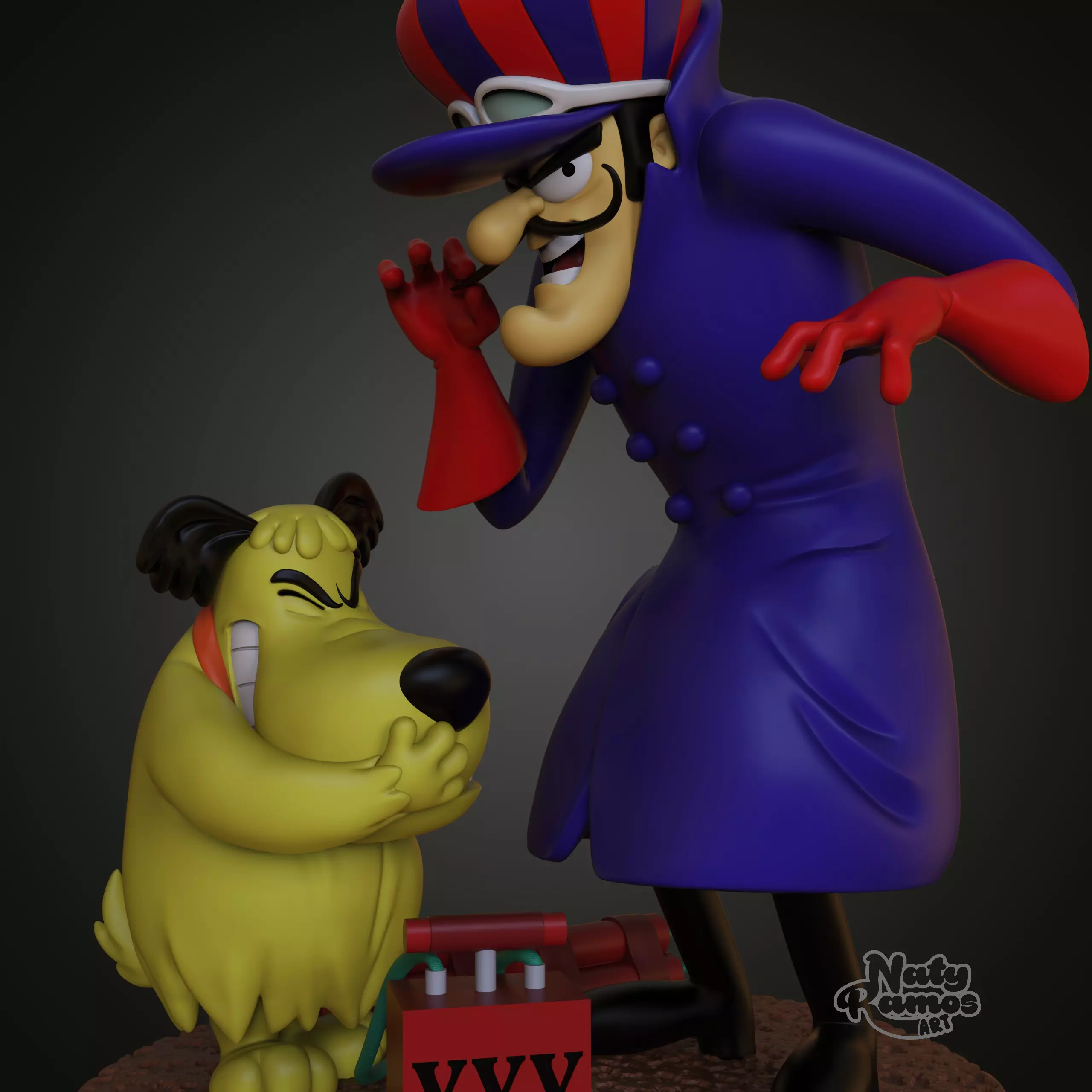 DICK DASTARDLY and MUTTLEY 3D print model_3