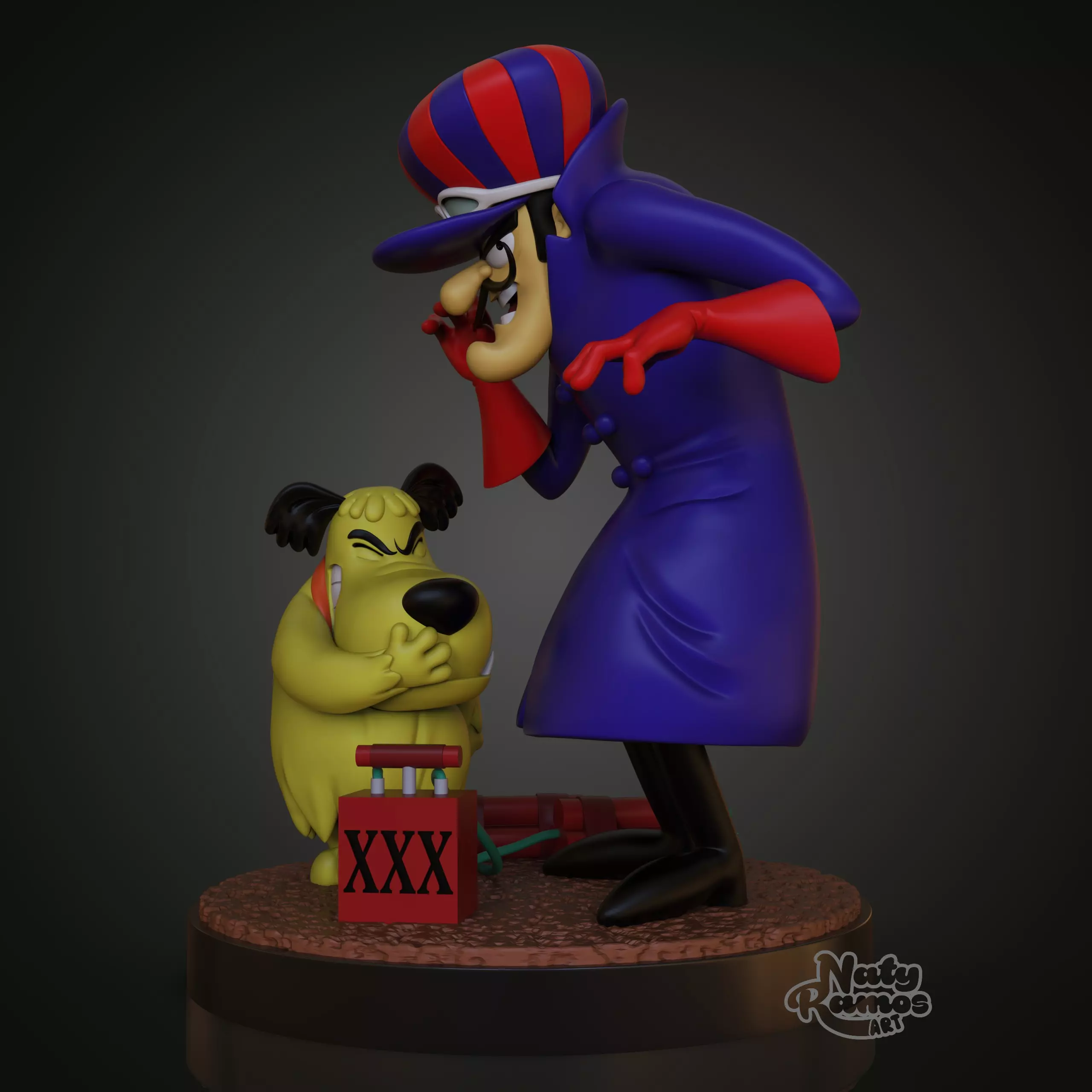 DICK DASTARDLY and MUTTLEY 3D print model_1