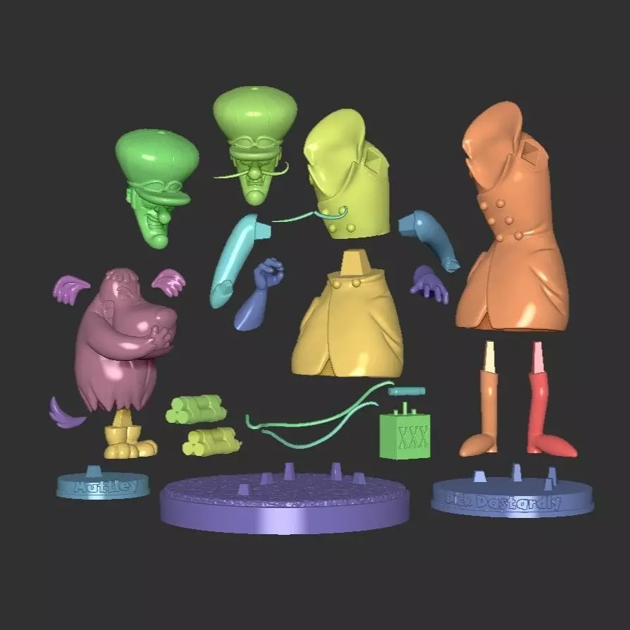 DICK DASTARDLY and MUTTLEY 3D print model_7