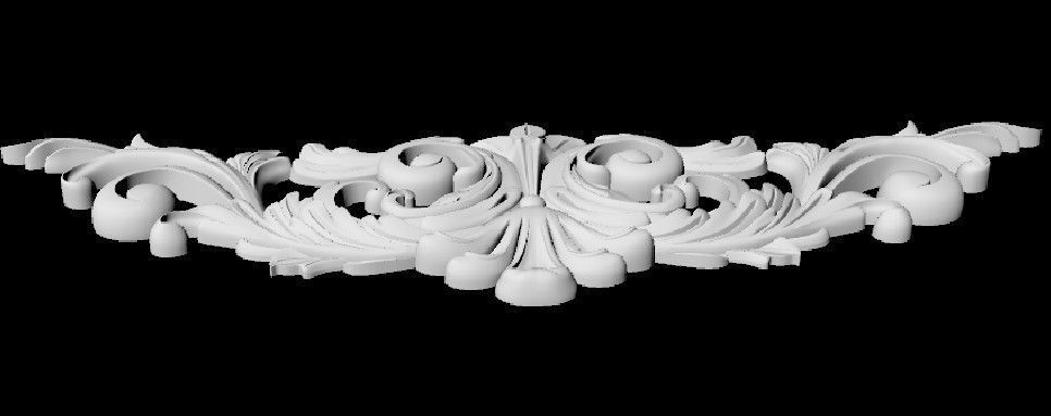 Central decor ornament for furniture 3D model_4