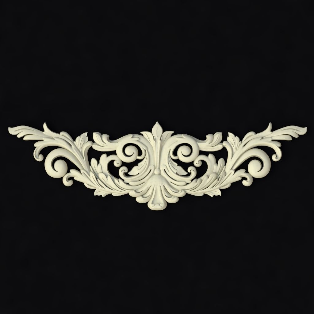 Central decor ornament for furniture 3D model_1